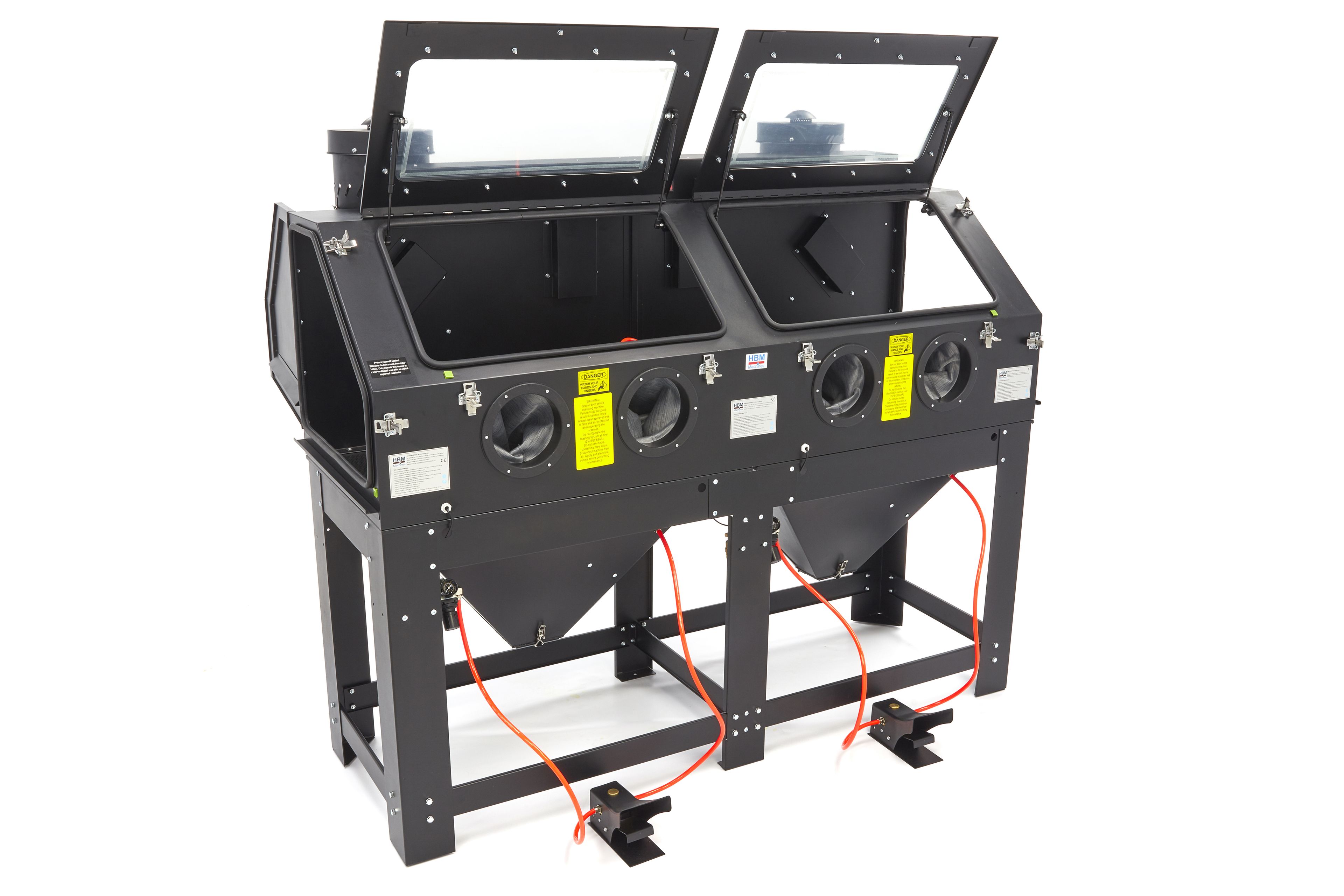 Cabine de sablage double HBM SBC 880 avec 2 ventilateurs d'extraction Image 10