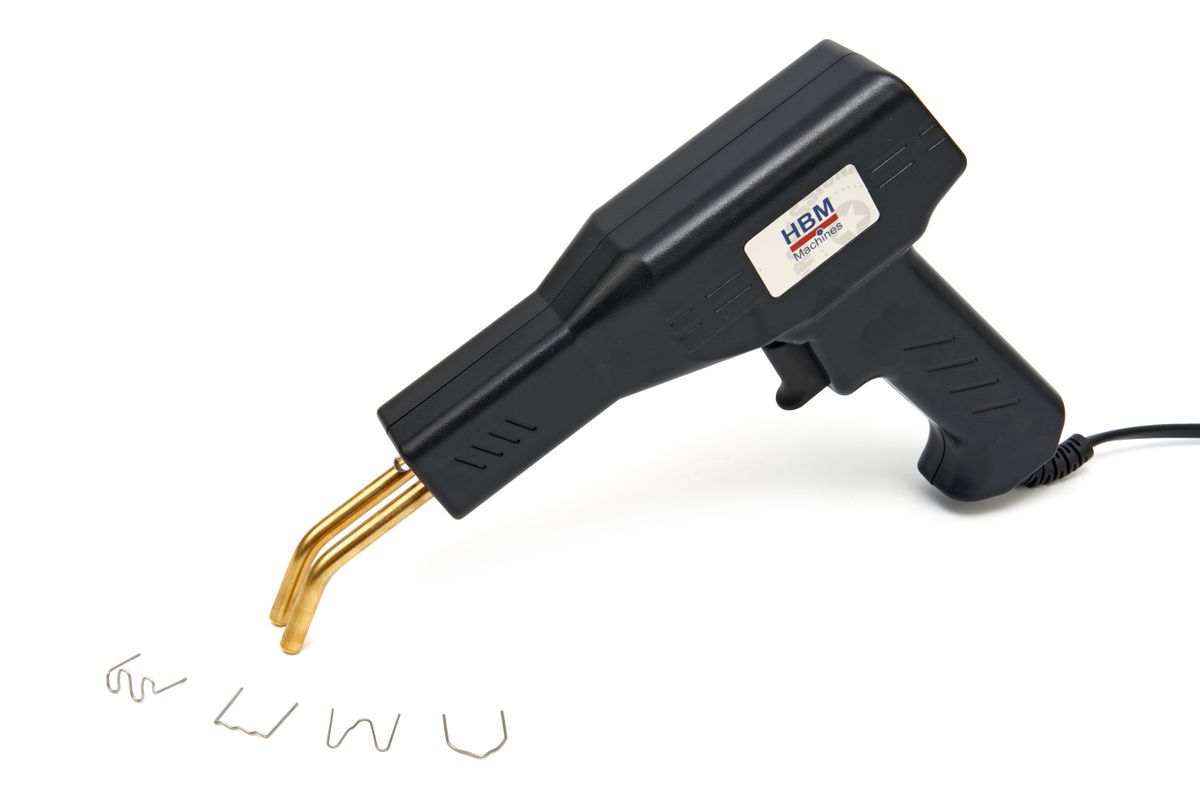 HBM 43 Watt Heißhefter, Kunststofflöser, Stoßstangenreparaturset inkl. 200 Klammern