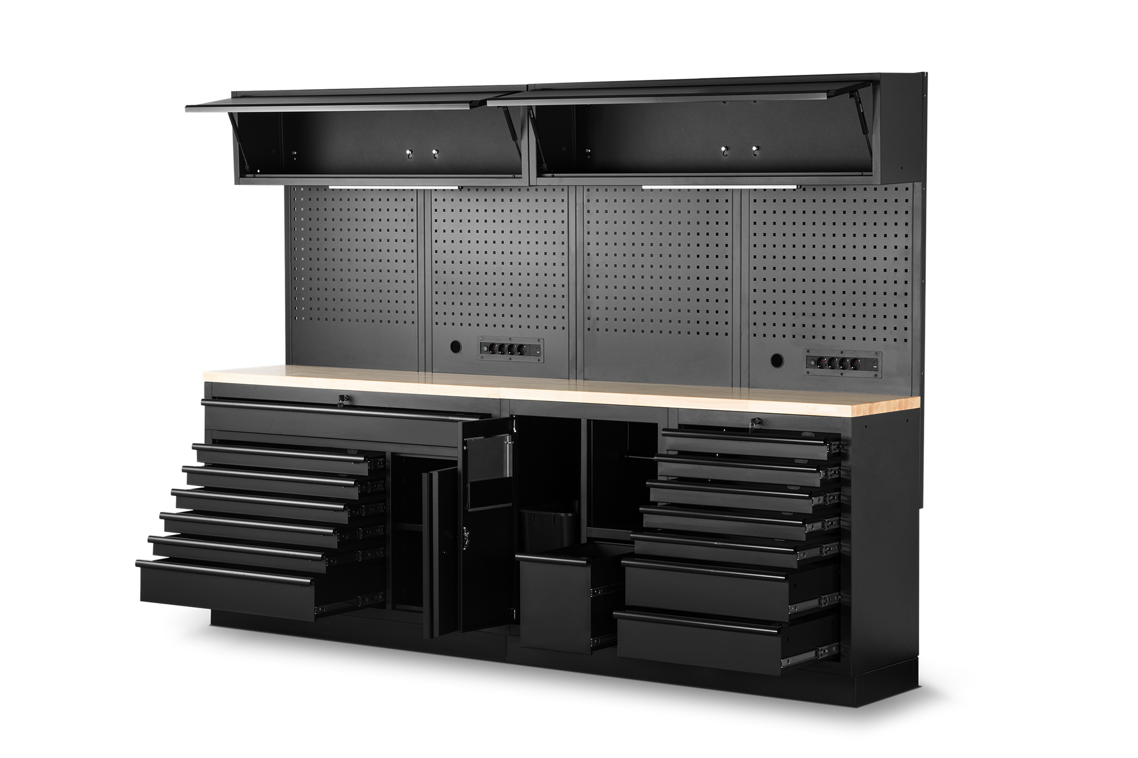 HBM modulair werkplaatssysteem 10-delig, zwart Image 4