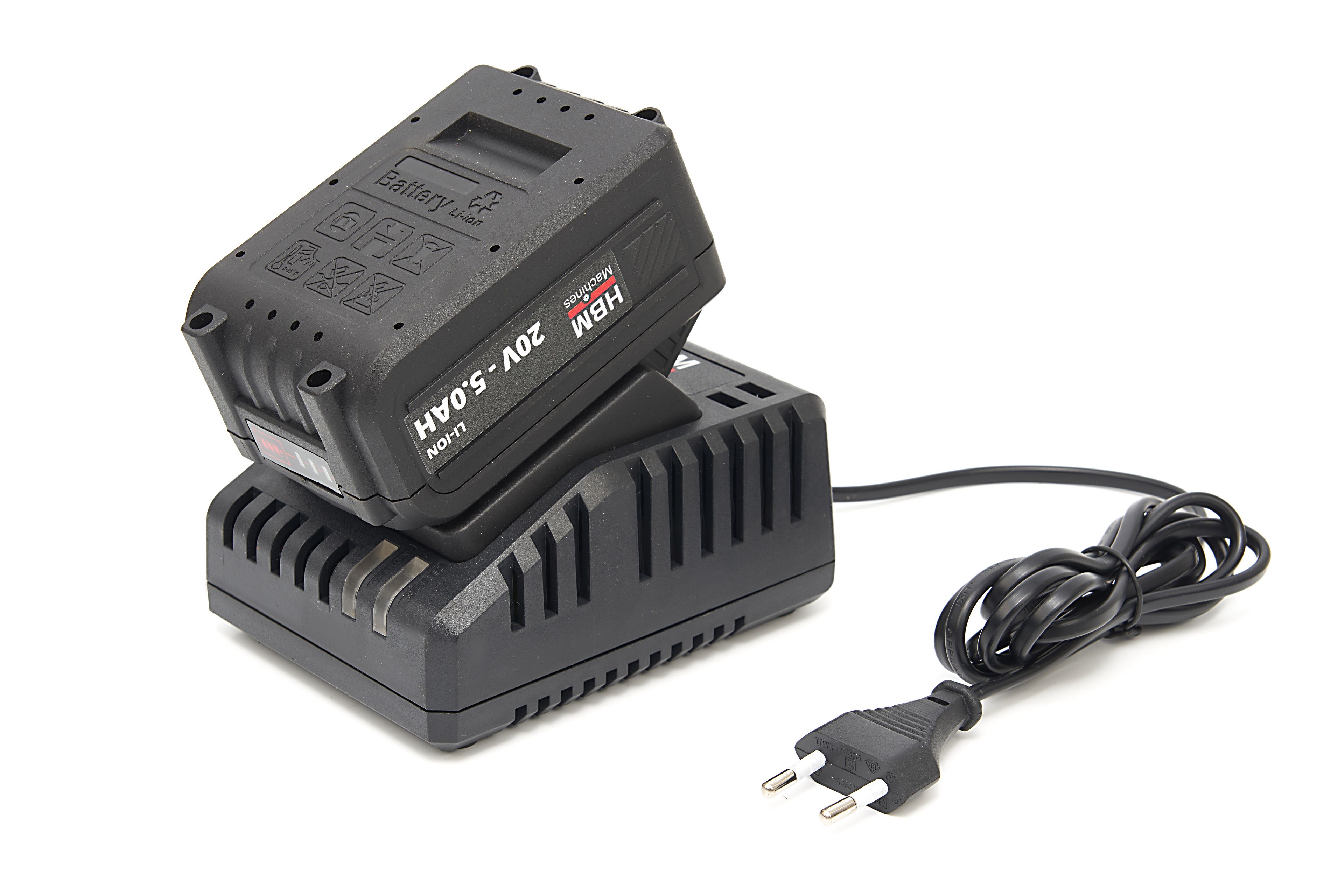 Sierra de hormigón profesional HBM de batería, sierra de cinta, cortadora de motor 40 Voltios 5,0 Ah Power20.5 Image 10