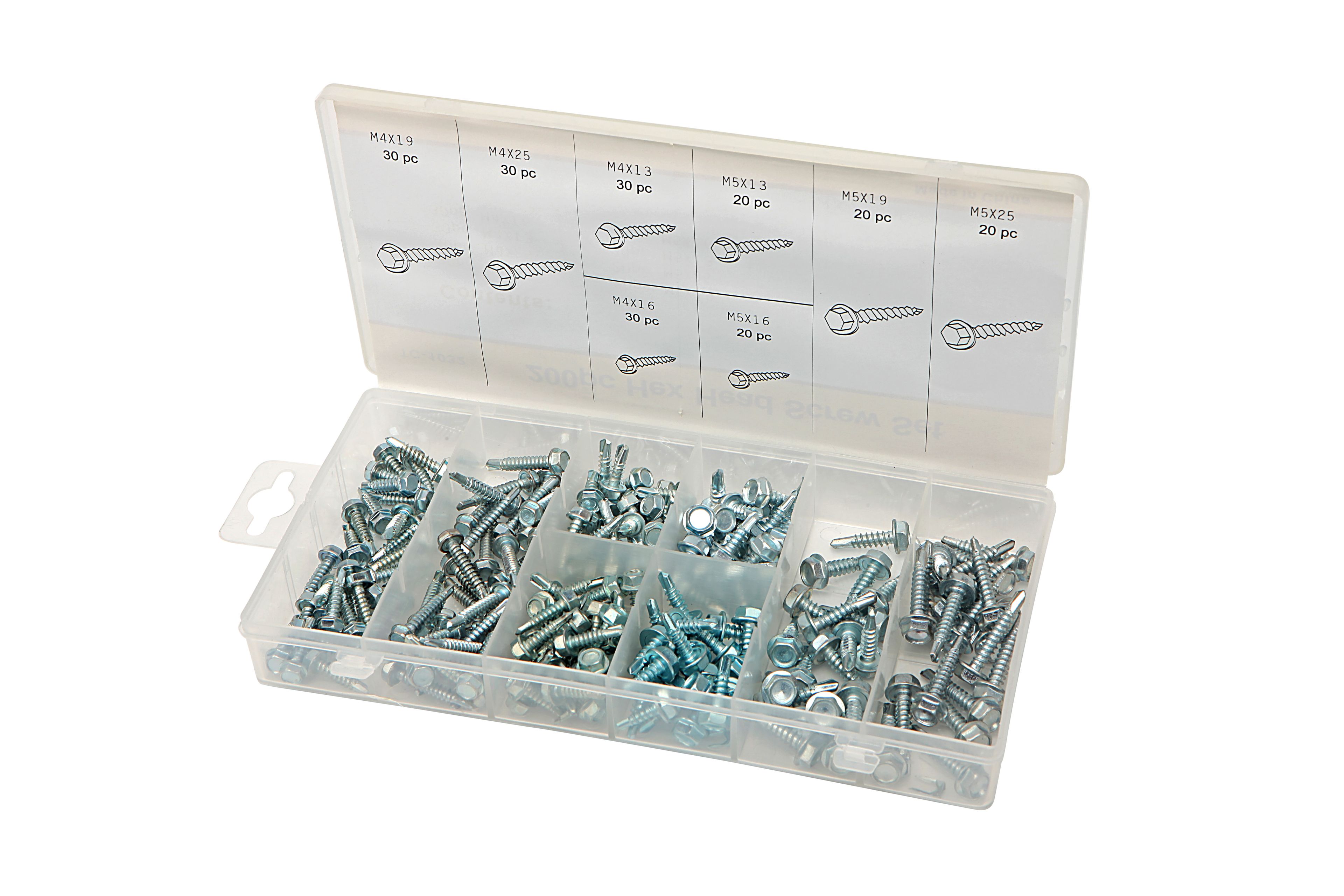 HBM selbstschneidendes Schraubenset 200-teilig