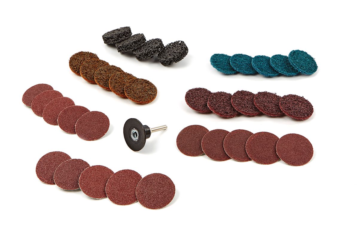 Set de Lijado, Pulido y Limpieza de 35 piezas HBM con husillo de 6 mm