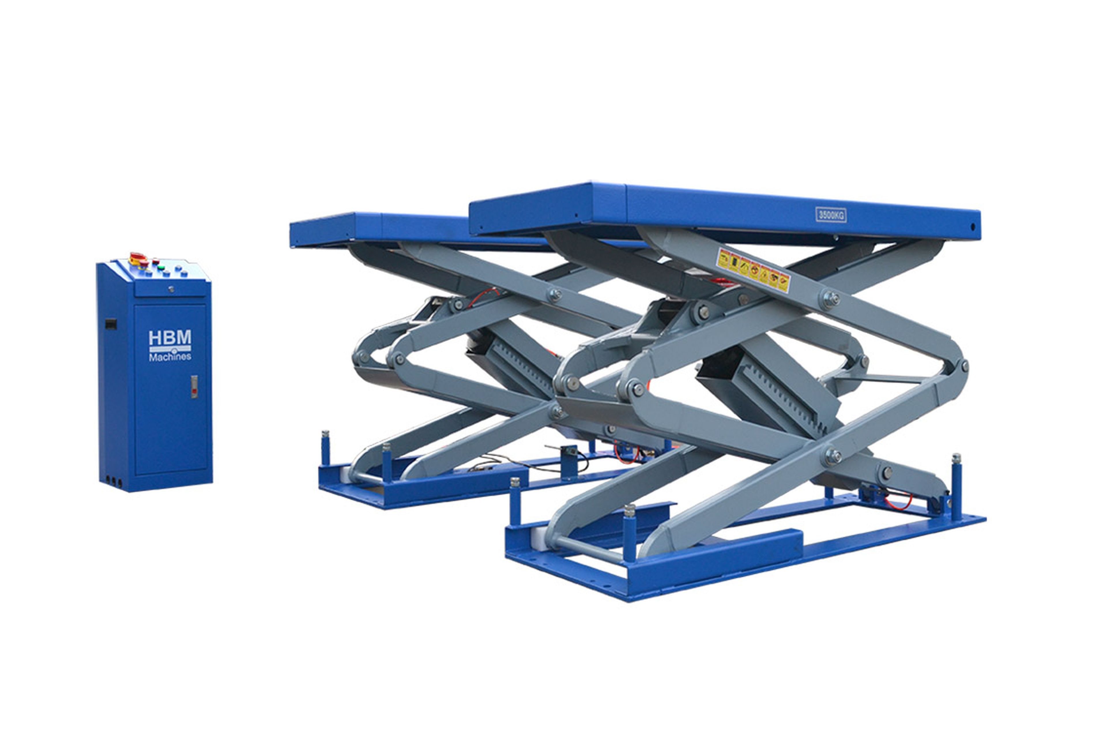 HBM Inbouw Hydraulische Schaar Hefbrug Met Pneumatische Ontgrendeling 3500 Kg