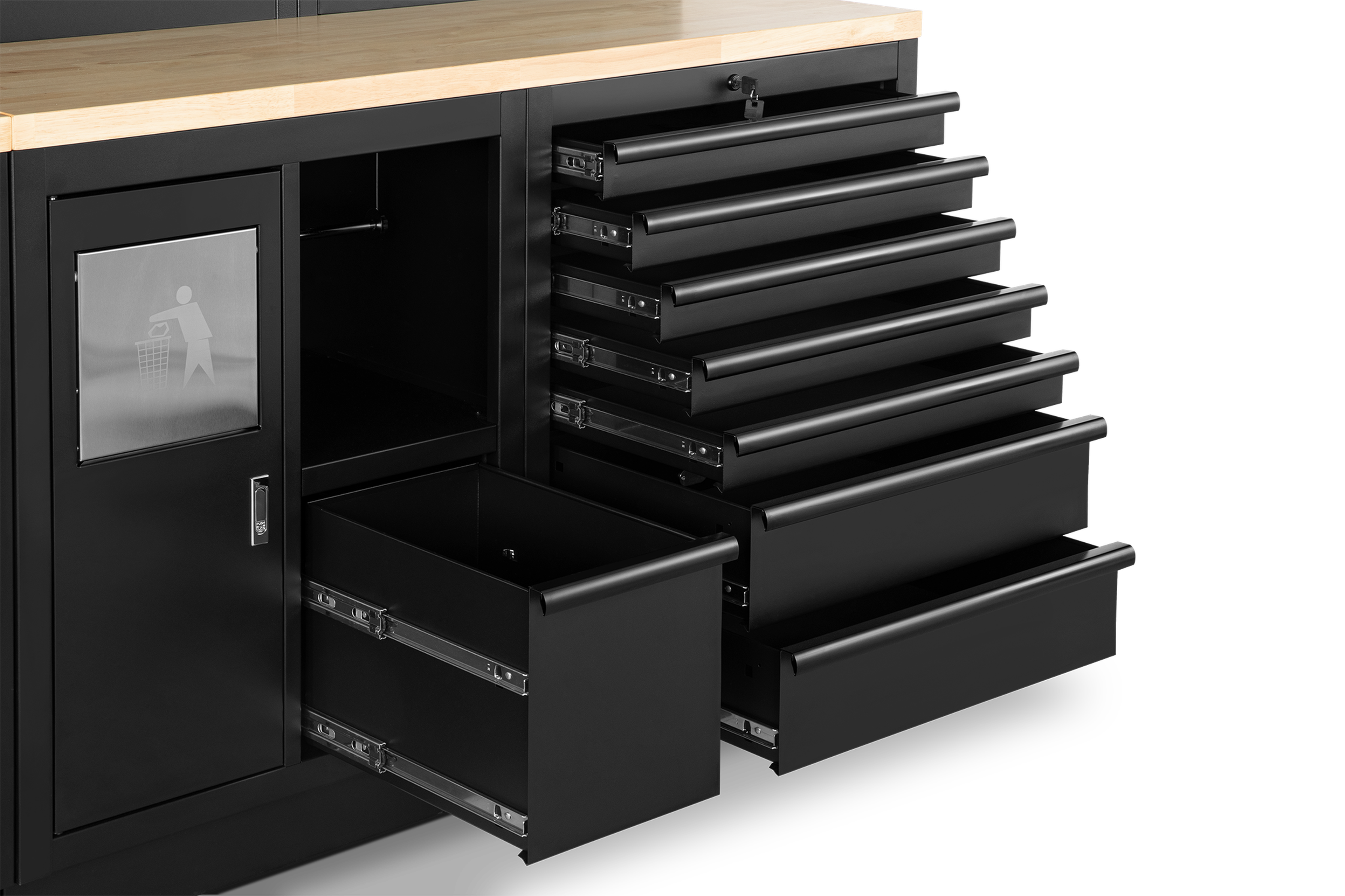 HBM modulair werkplaatssysteem 10-delig, zwart Image 14