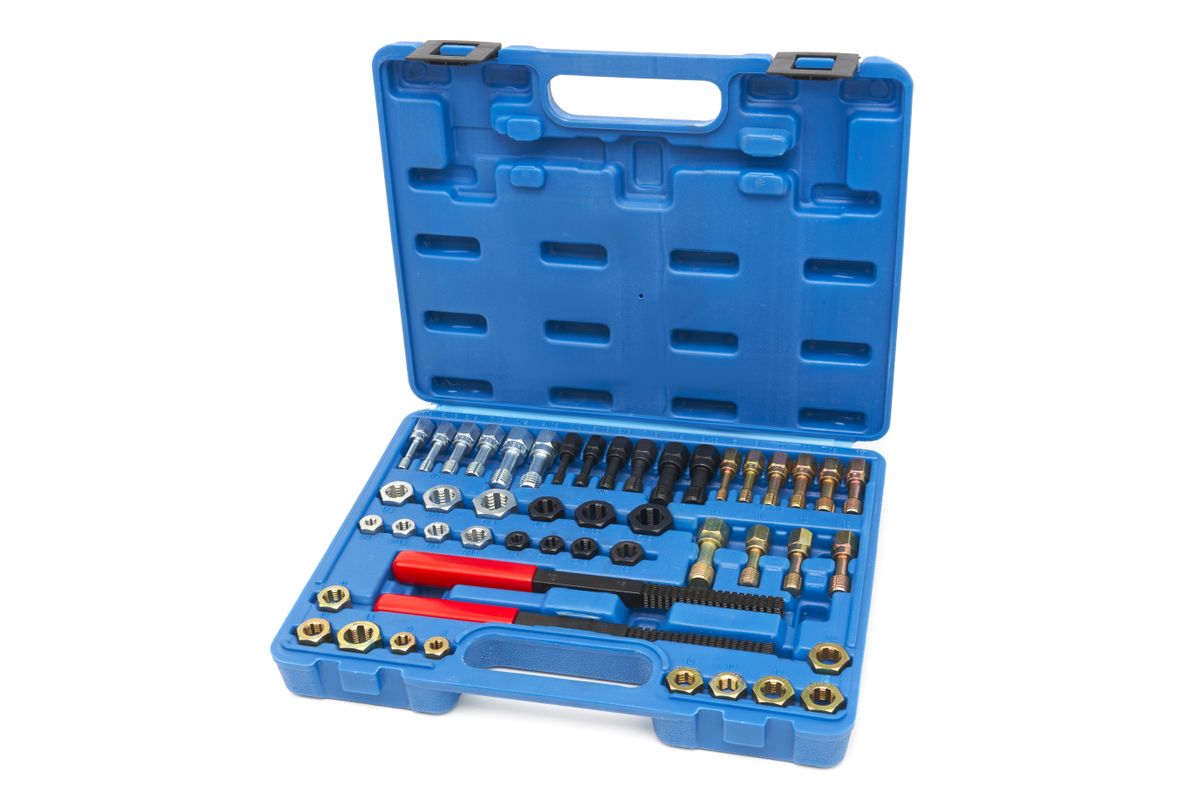 Conjunto de reparación de roscas HBM, machuelos y matrices de 48 piezas