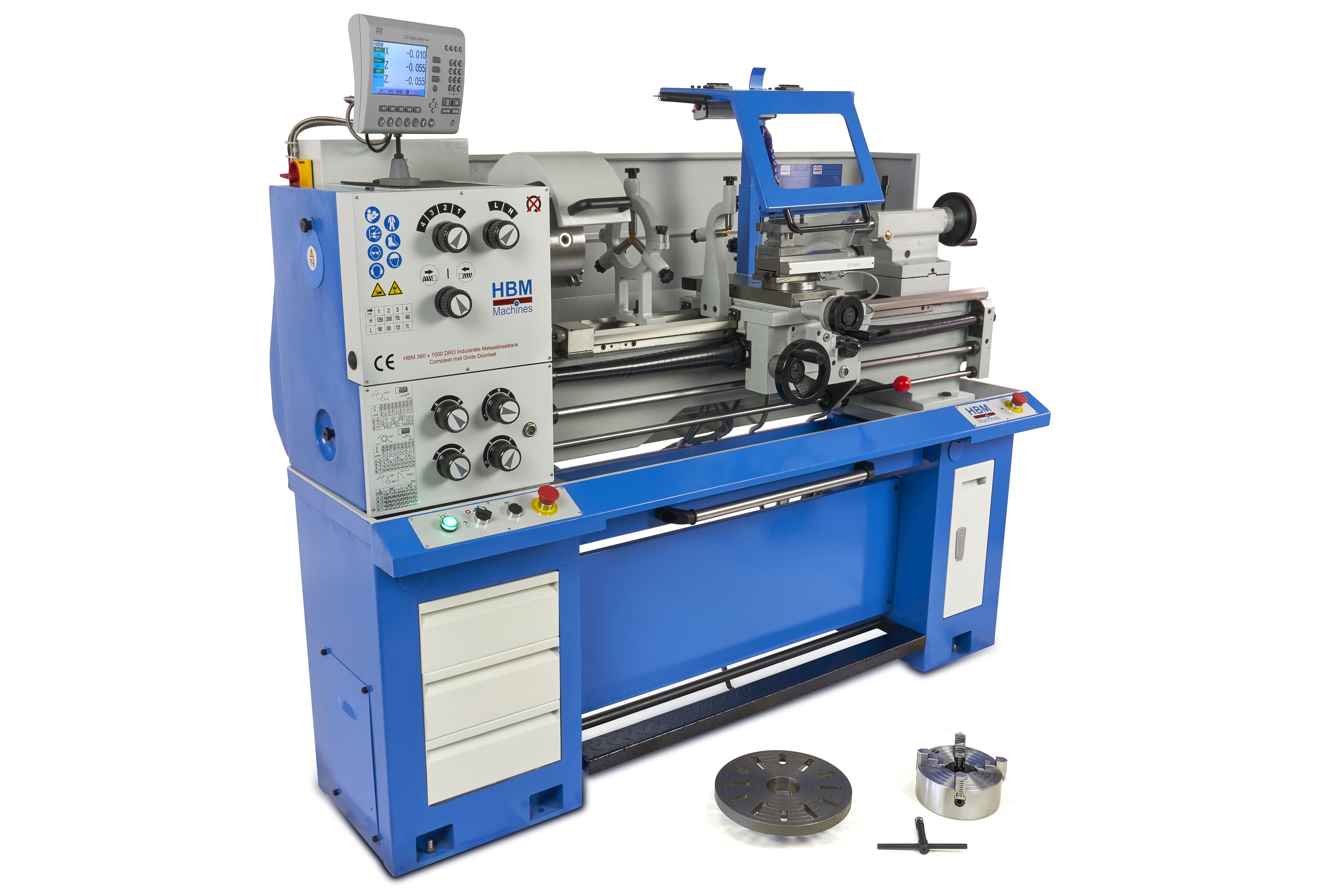 HBM tour à métaux 360 x 1000 DRO 230 Volt Image 2