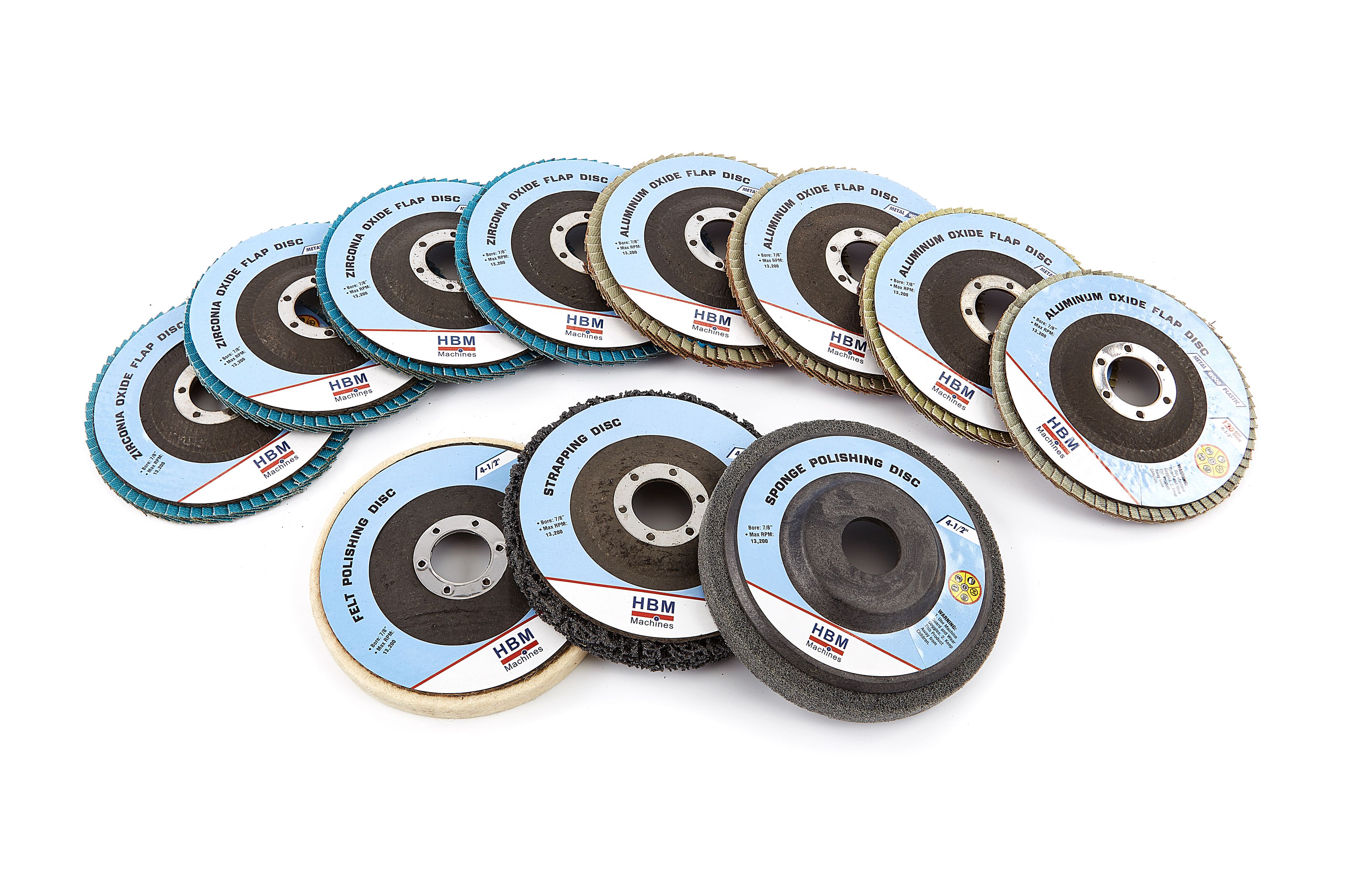 HBM Ensemble de meulage/ponçage et polissage 11 pièces pour meuleuse d'angle Image 3