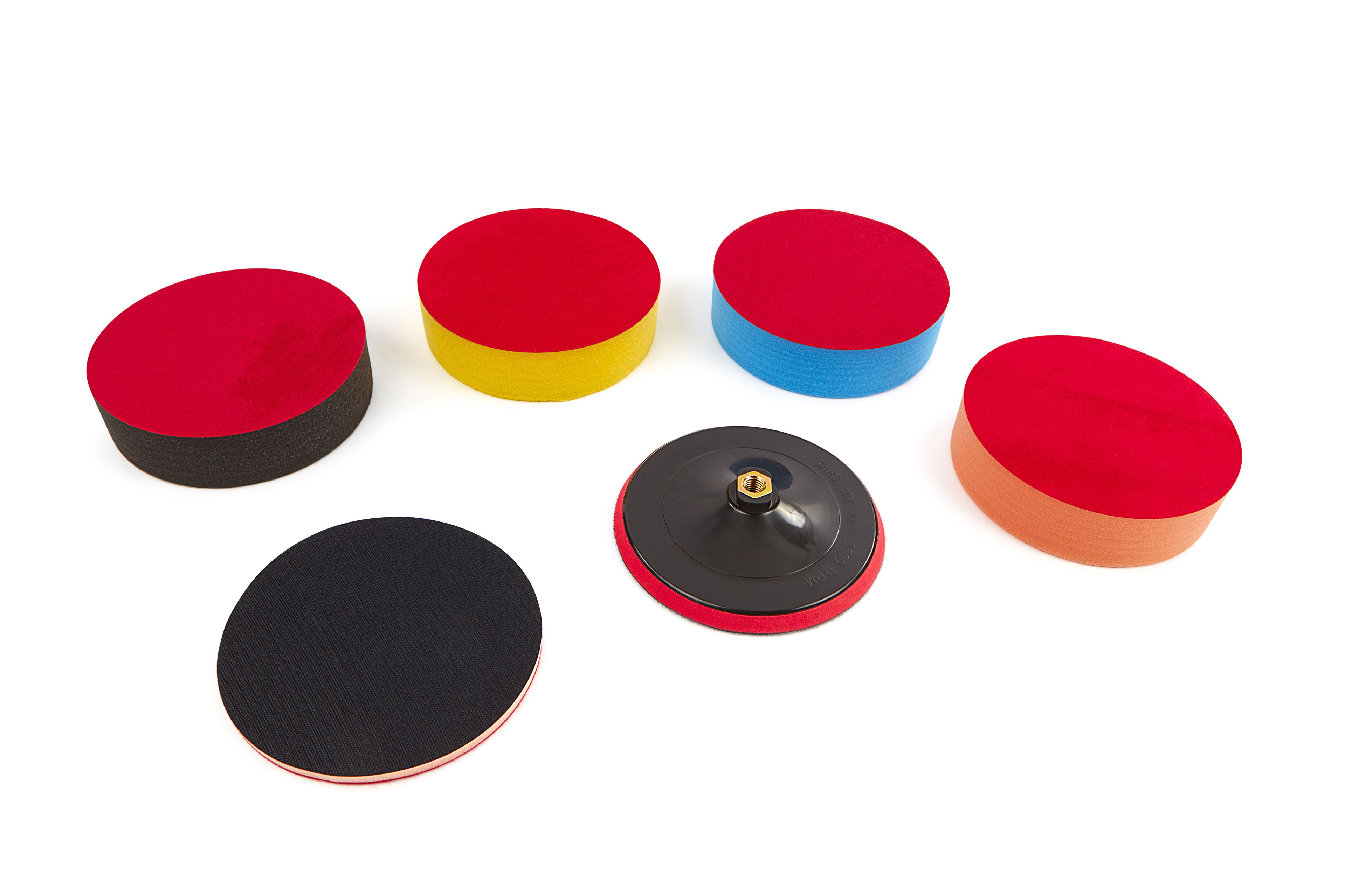 HBM ensembles de polissage avec fixation M14 6 pièces 180 mm Image 2