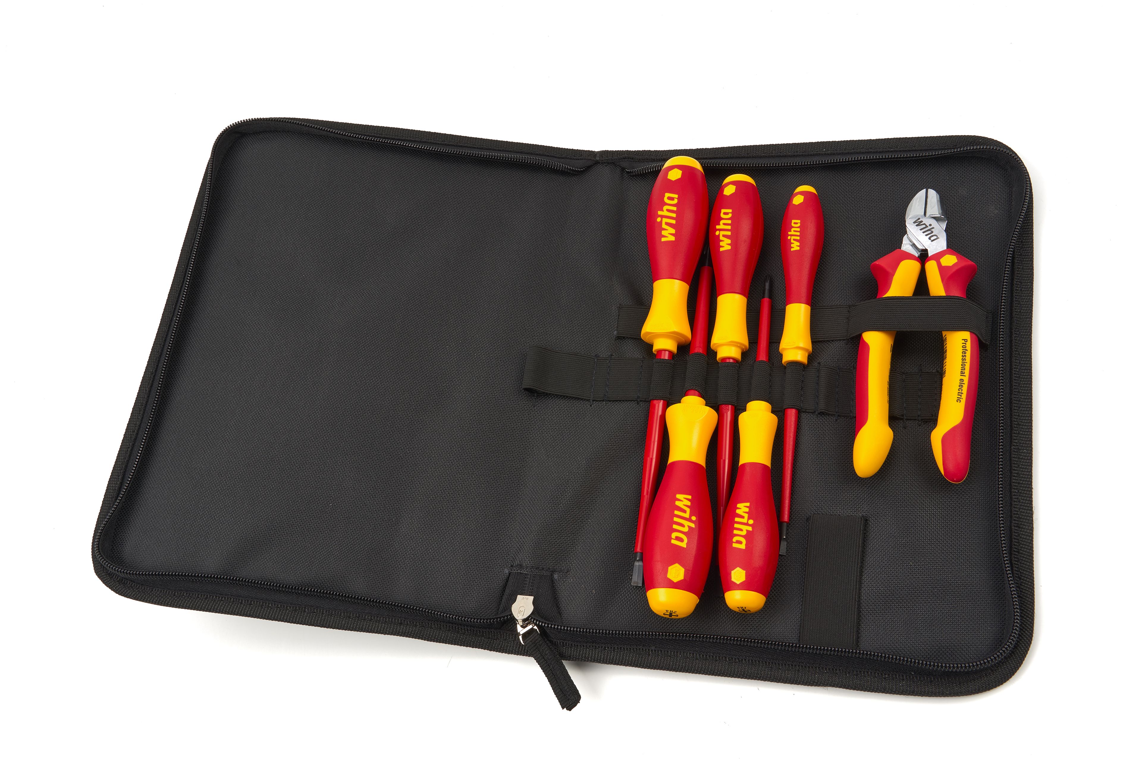 Jeu d'outils WIHA 33969 Tournevis pour électriciens, coupeur latéral, 6 pièces dans un étui Image 2