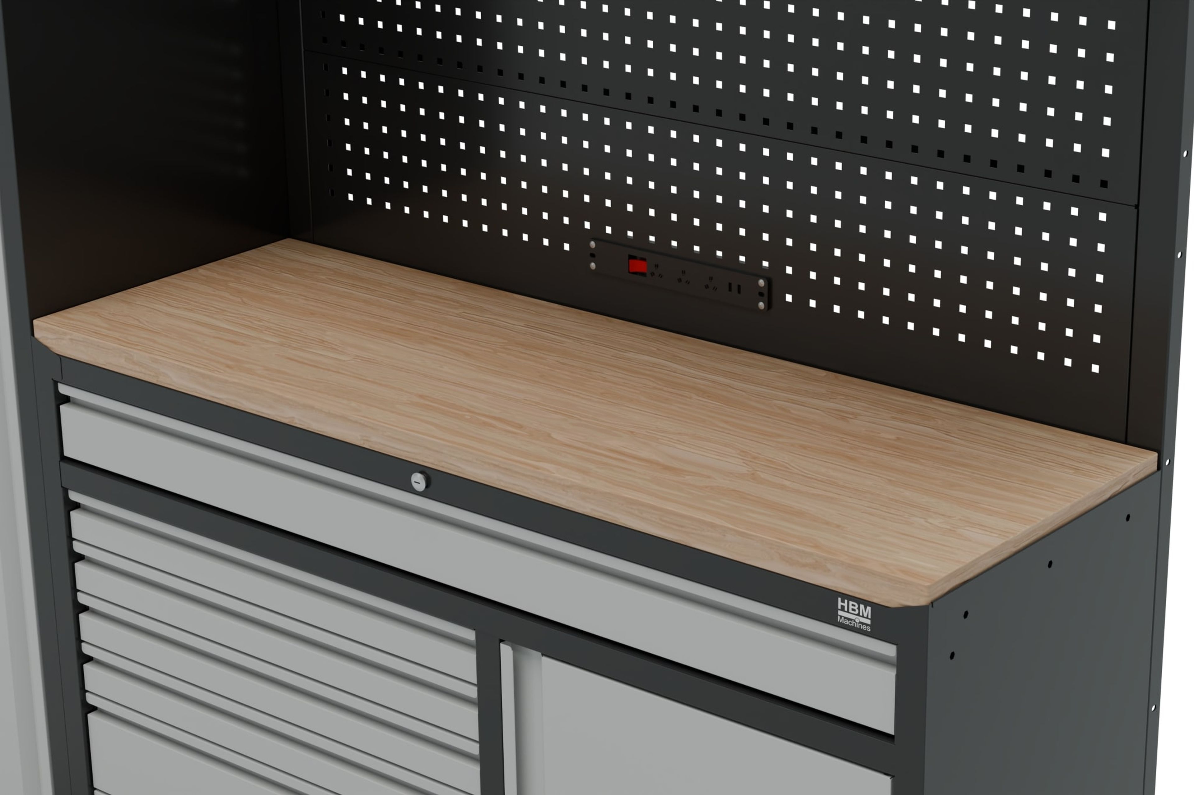 HBM modulair werkplaatssysteem 6-delig, zwart, grijs Image 5