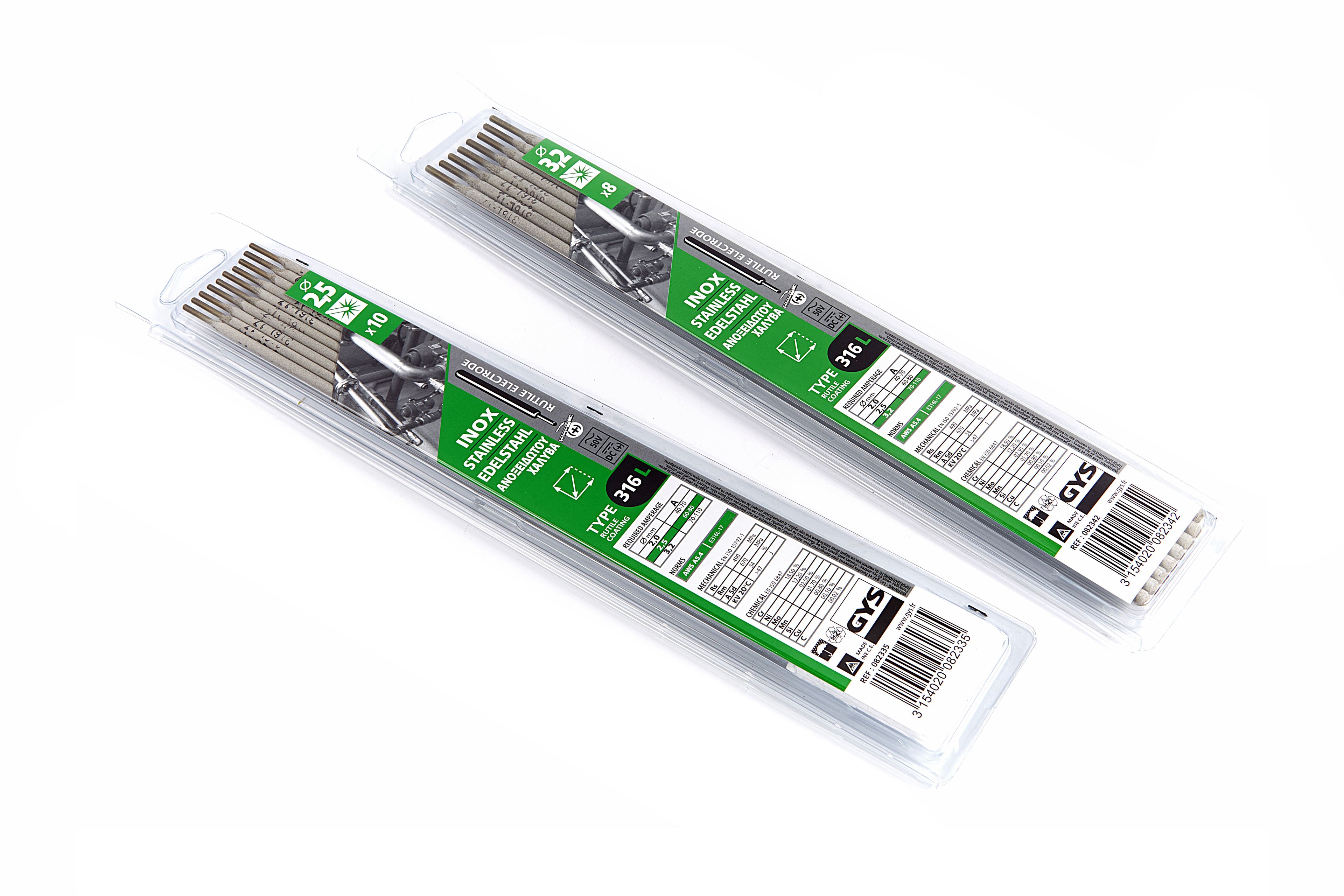 GYS 2,5 mm RVS Electrode 10 stuks