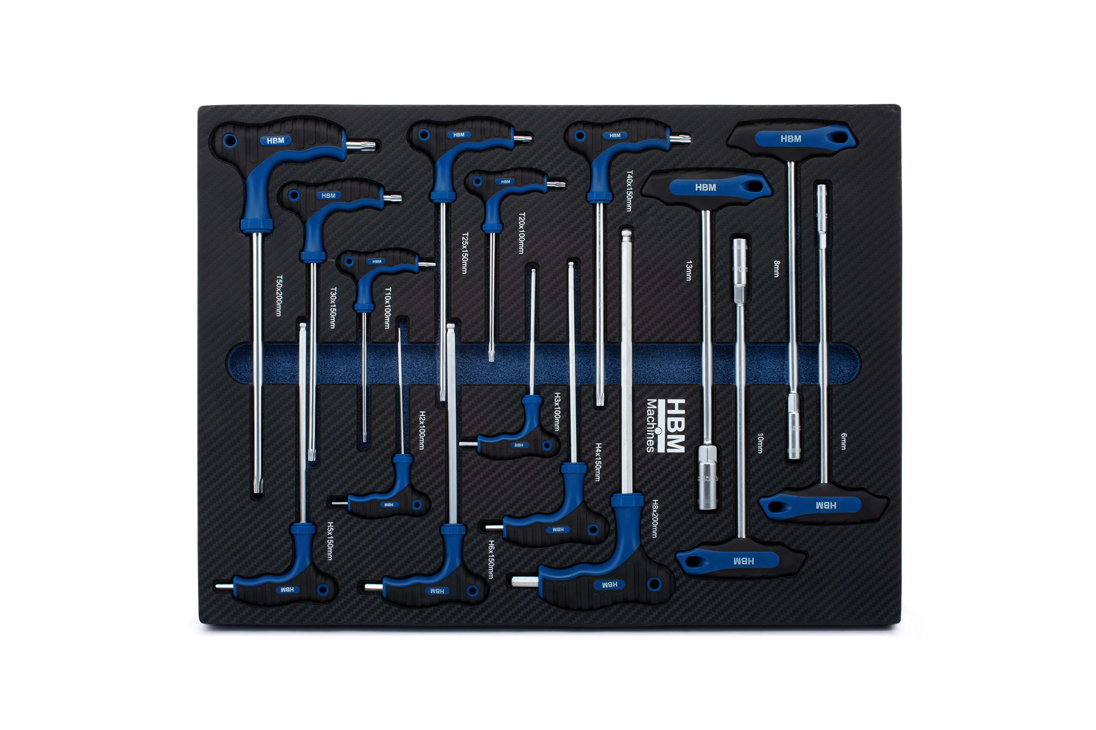 HBM inlay met T-grepenset metrisch 16-delig