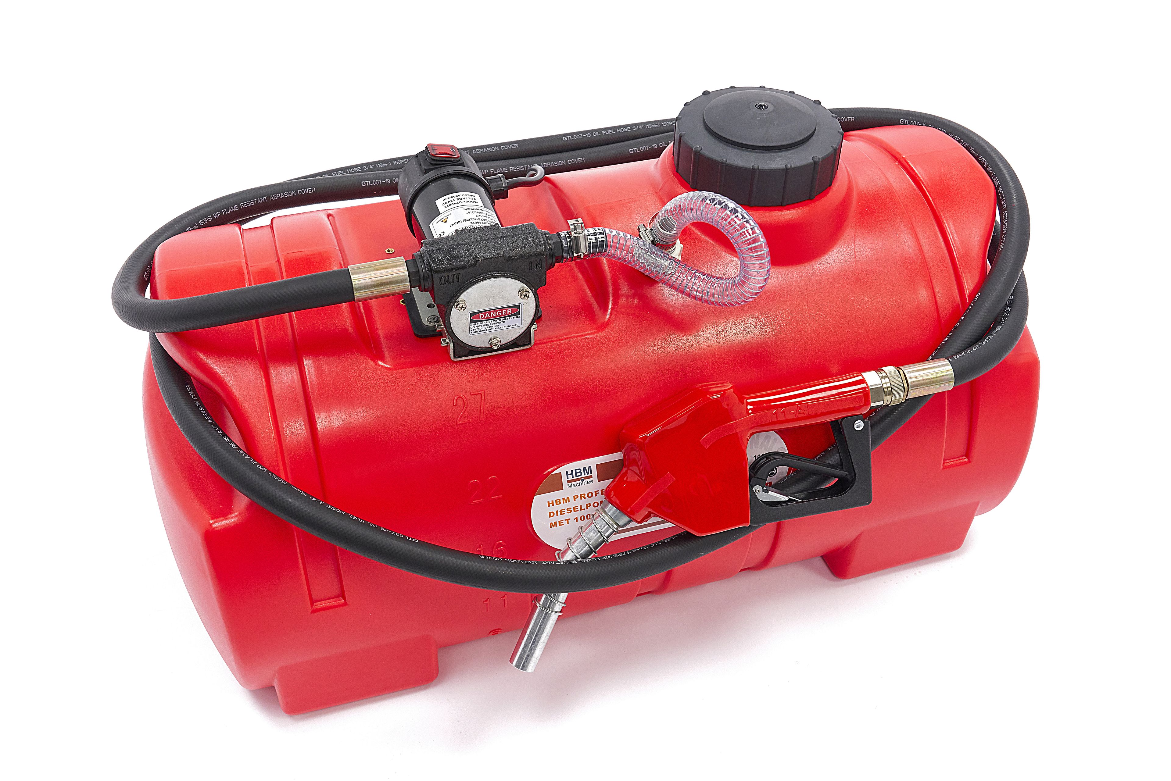 HBM Bomba diésel eléctrica profesional, bomba de fueloil con depósito de 100 litros Image 2