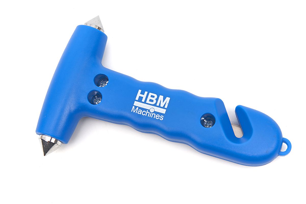 HBM 150 mm. Martillo de emergencia con cuchilla para cinturones