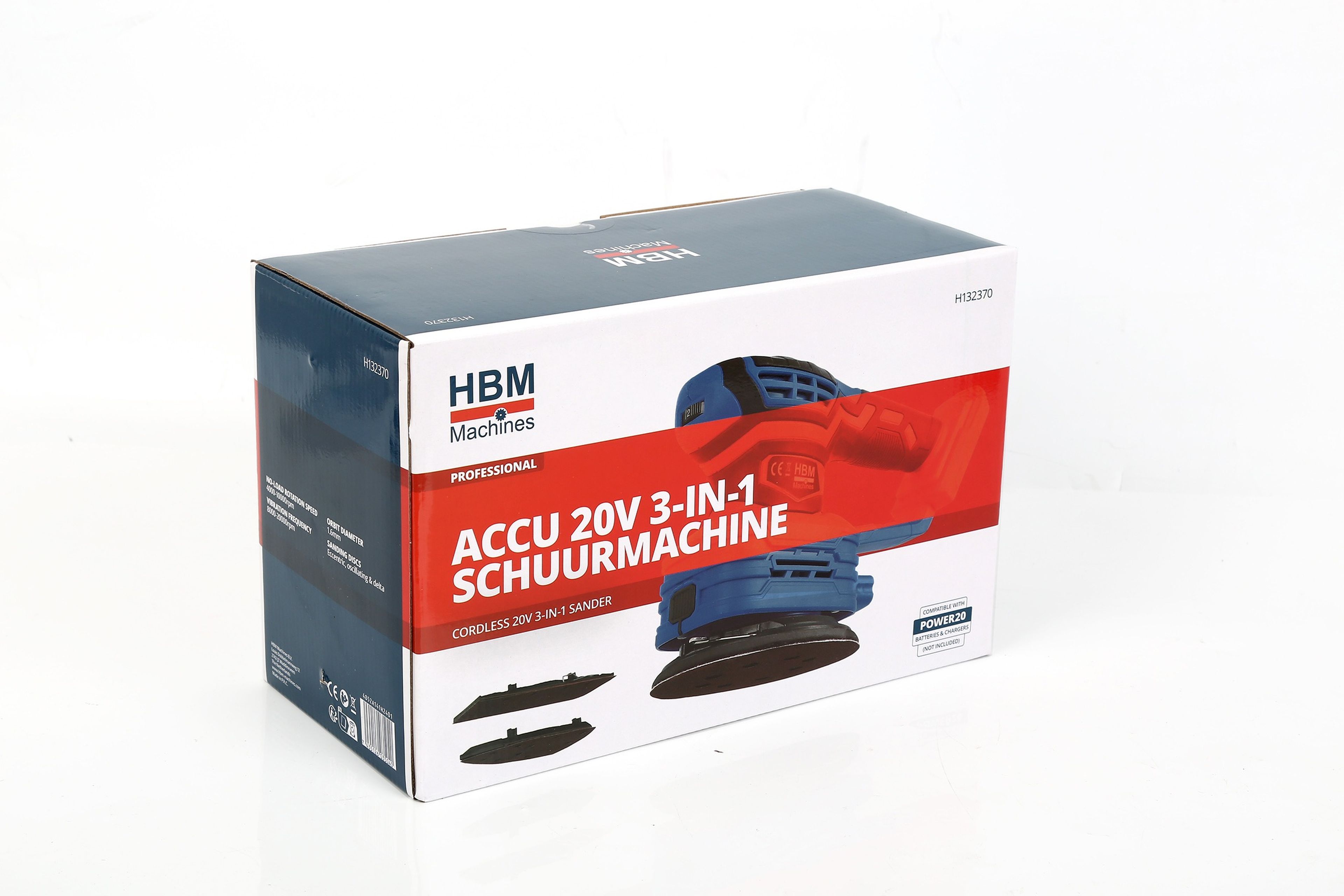 HBM 3-in 1 multifunctionele accu schuurmachine 20 Volt Image 13