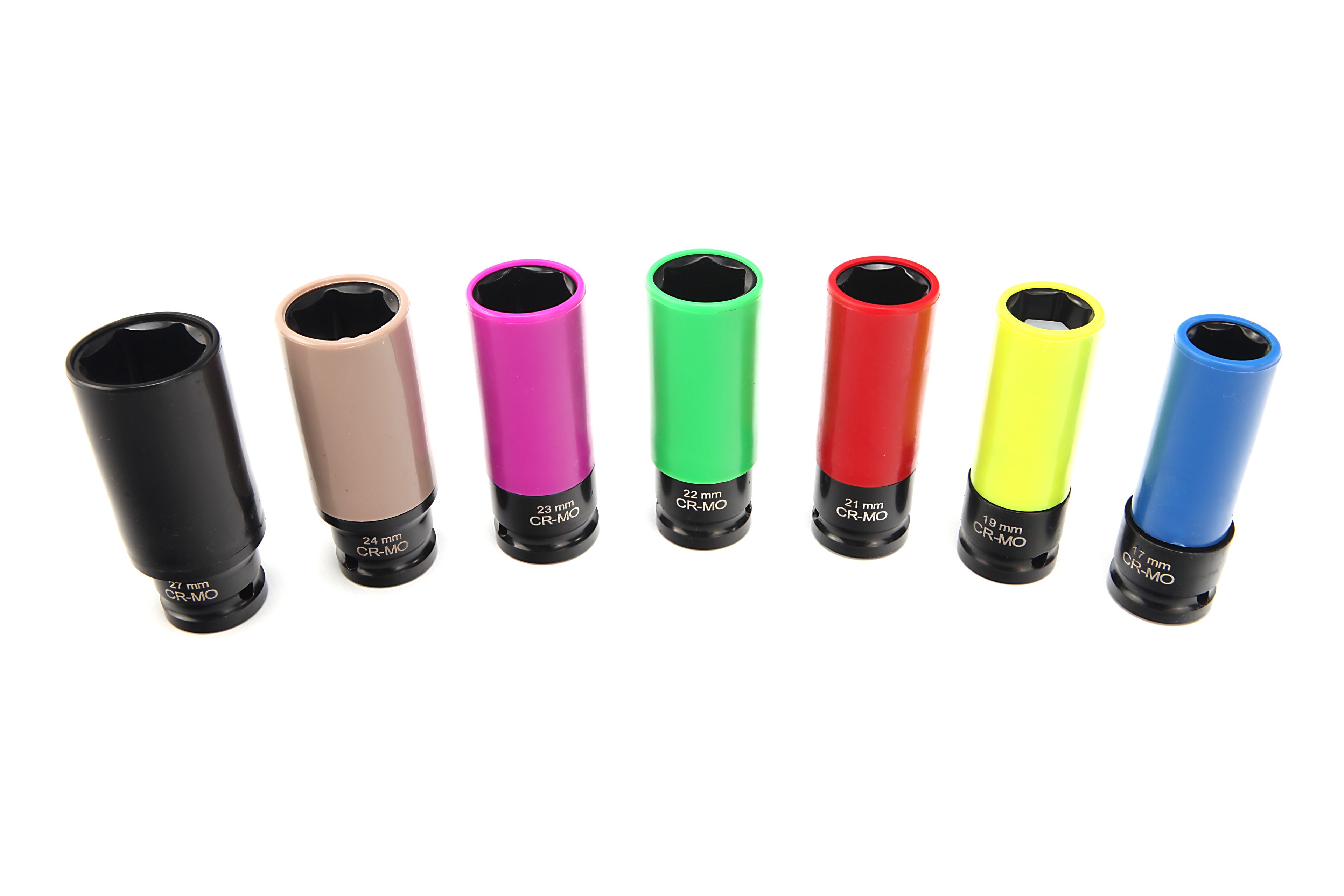 HBM 7 Delige 1/2 inch Lange Krachtdoppenset met beschermkappen Image 2