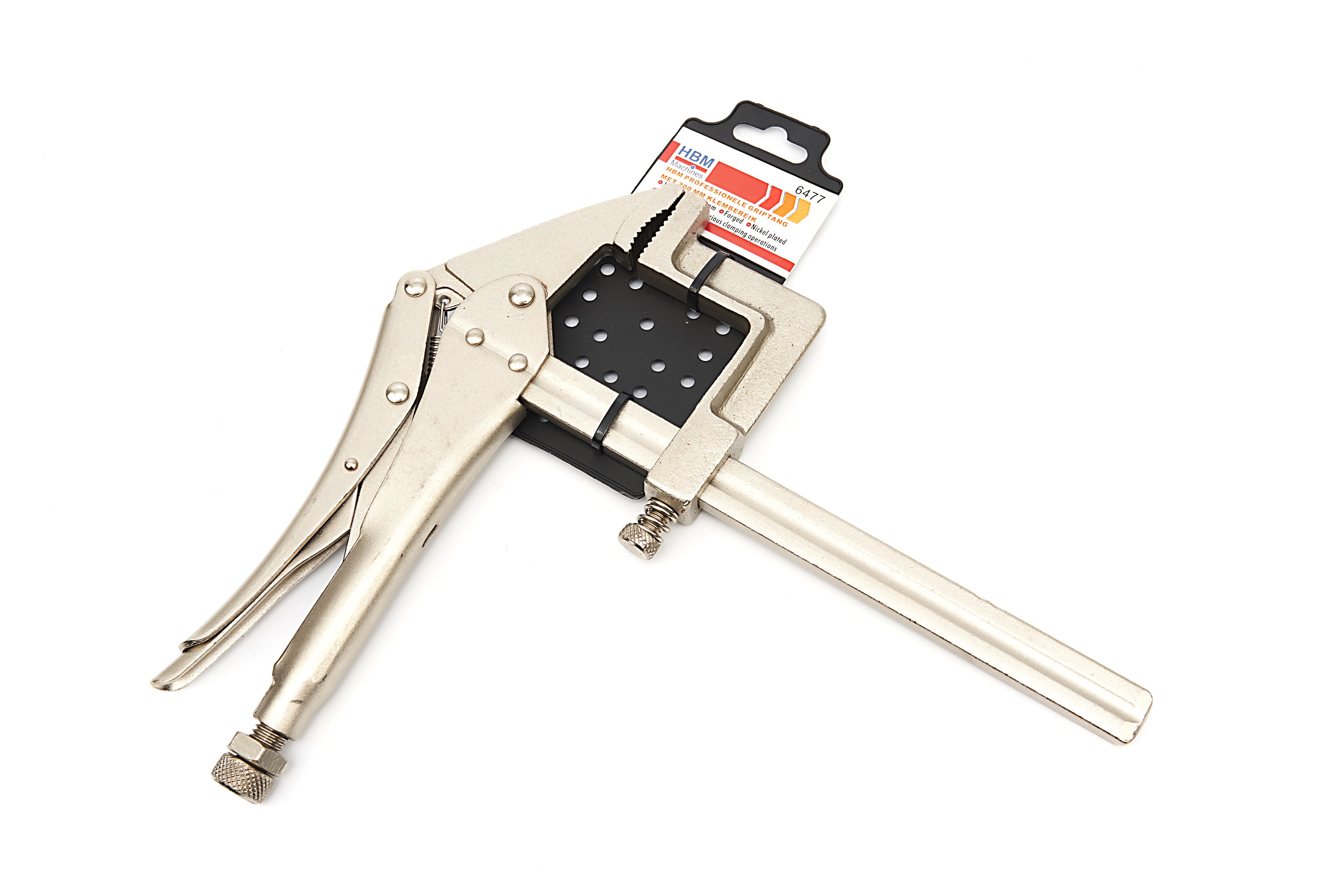 HBM Pince-étau professionnelle avec plage de serrage de 200 mm