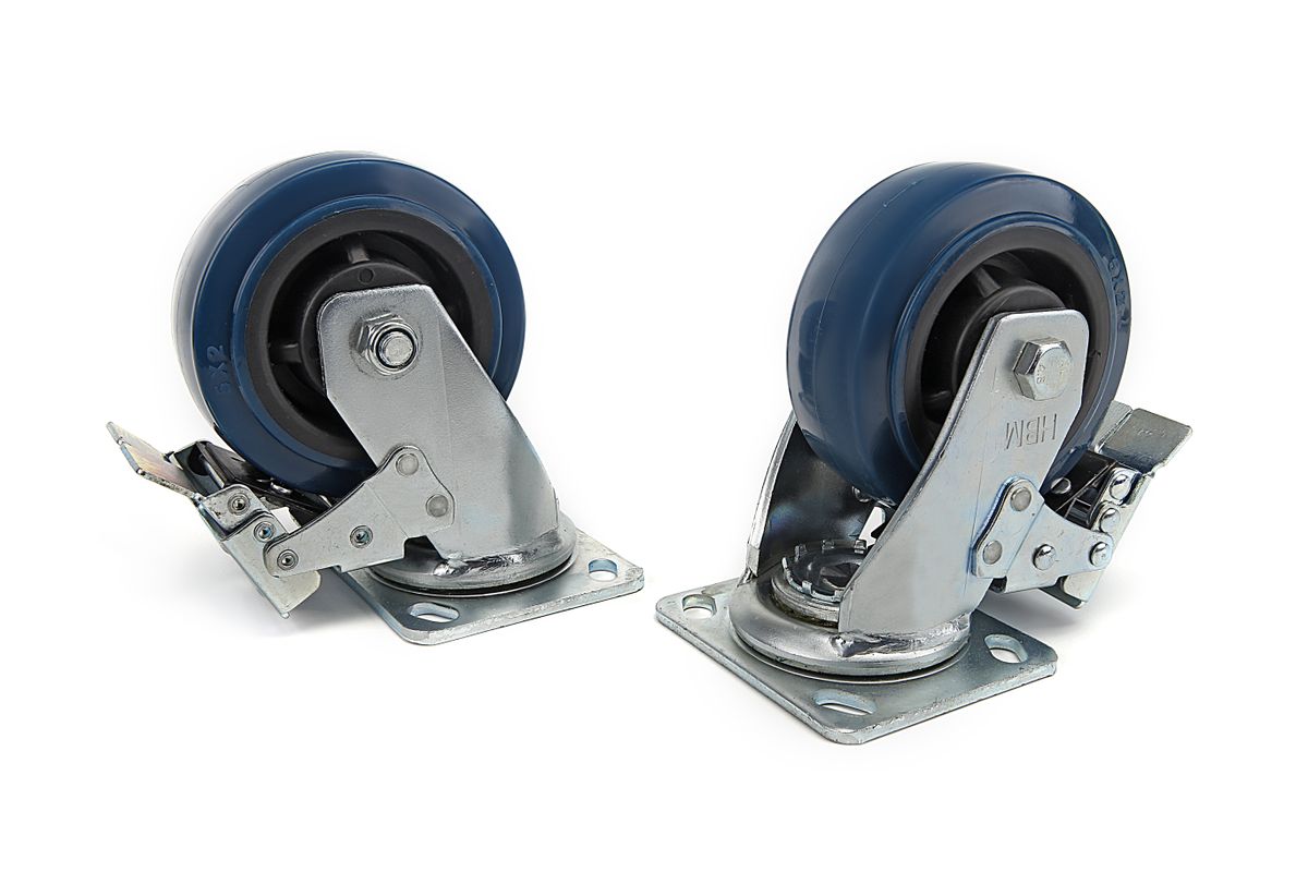 Ruedas de giro HBM Profi con freno, 4 piezas