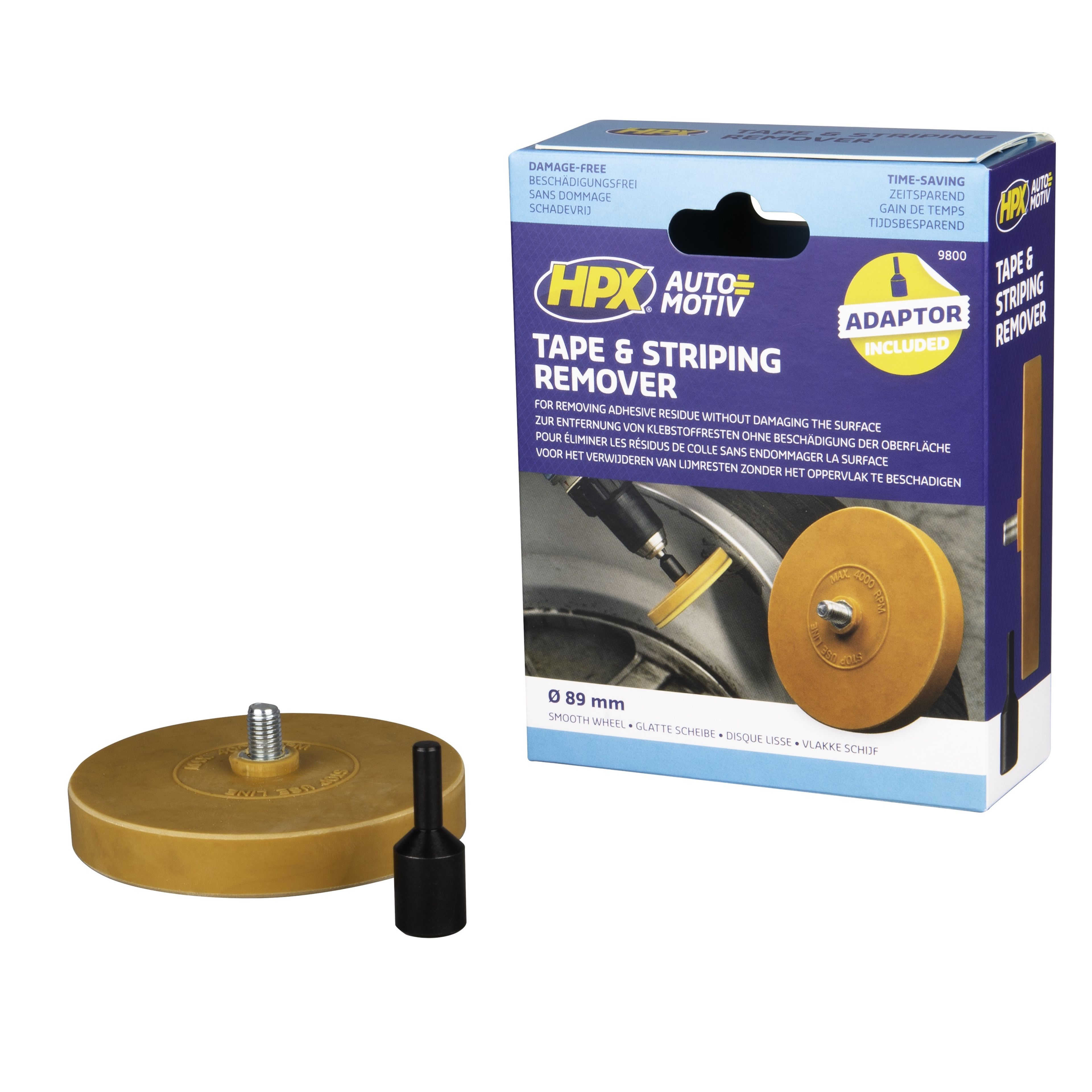 Removedor de cinta y rayas HPX: disco de plástico + eje