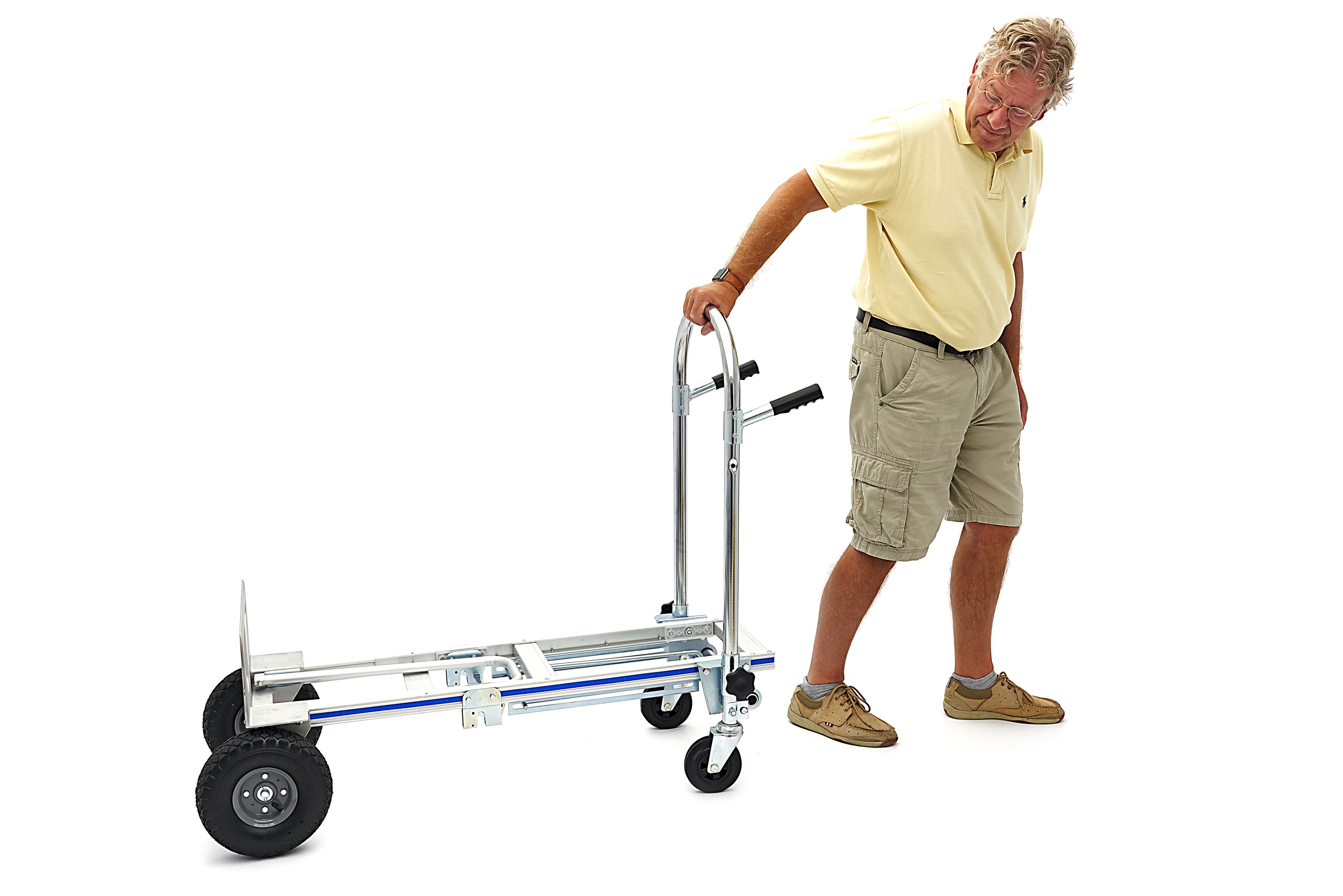 HBM Carrello a mano pieghevole in alluminio 3 in 1, carrello di trasporto e carrello Image 9