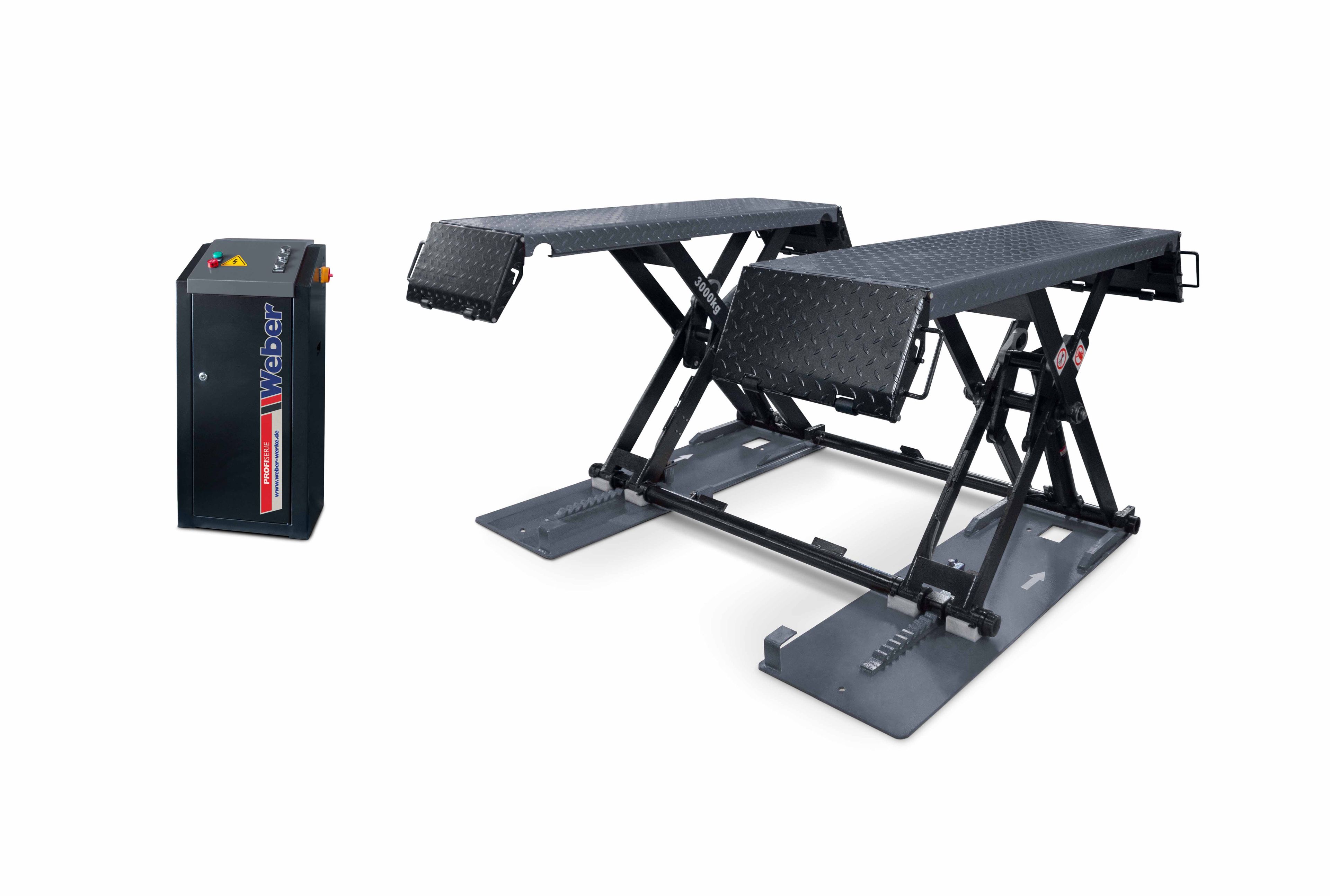 Weber Professionele 3 Ton Elektrische Autopoetsbrug, Poetsbrug, Schaarbrug - 230 Volt Grijs