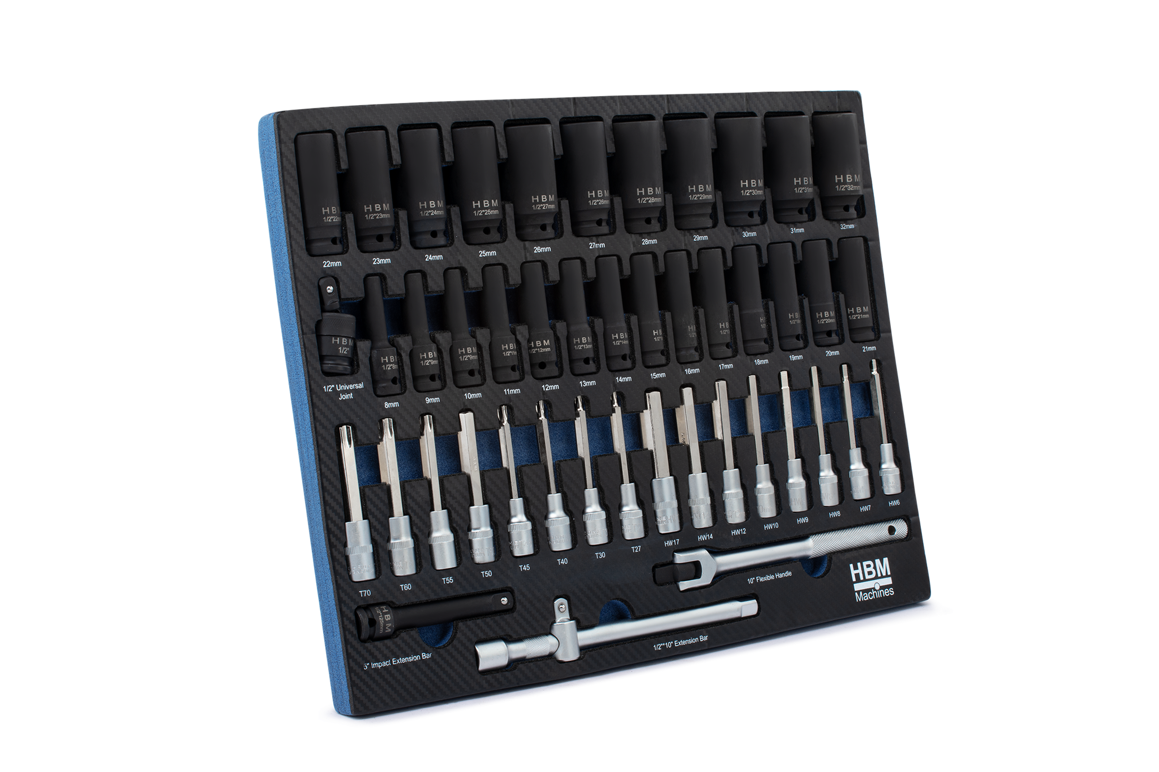 HBM inlay met krachtdoppenset, bitset 45-delig Image 3