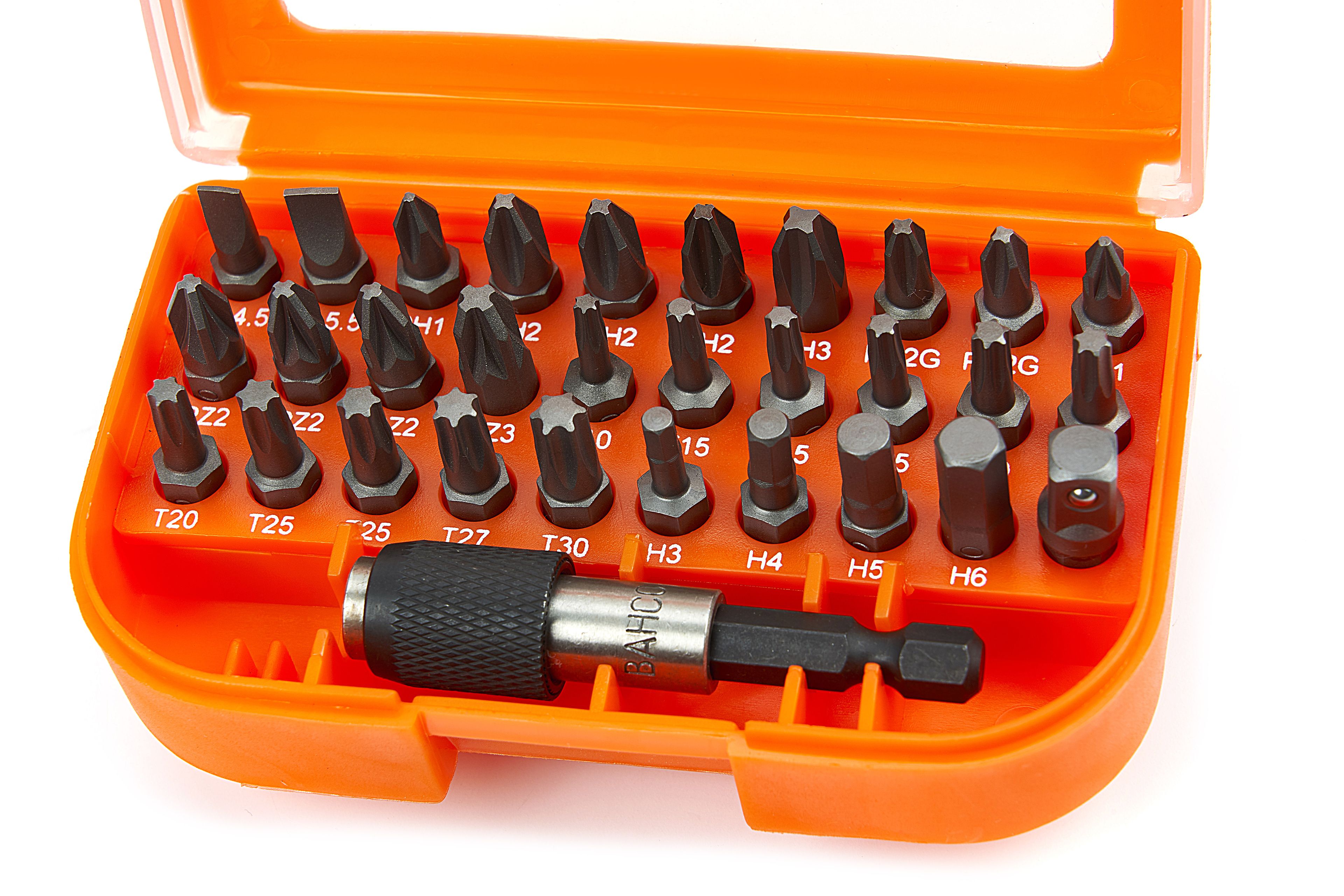 Bahco coffret d’embouts pour fente, Phillips, Pozidriv, TORX – 31 pièces Image 2