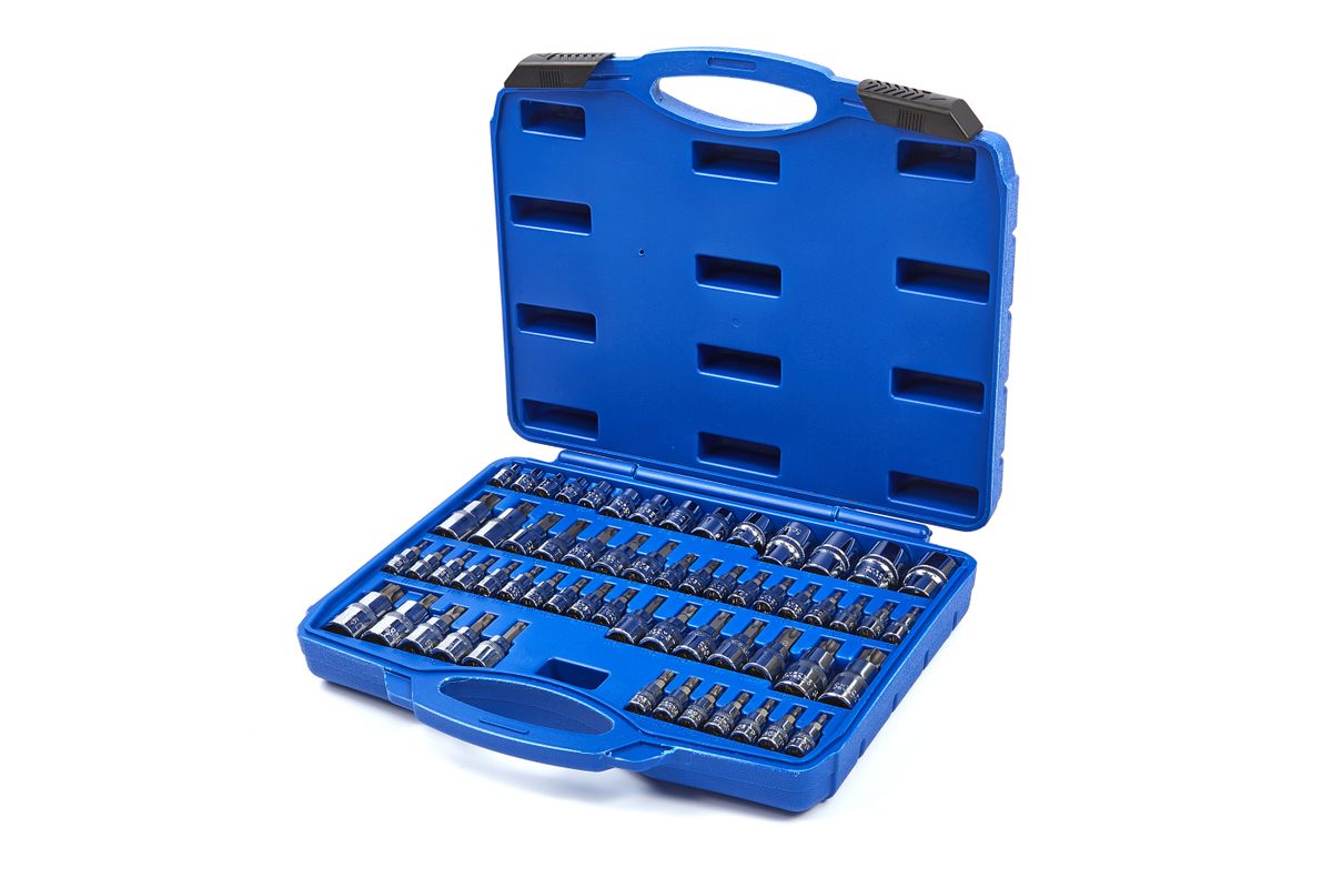 Conjunto de casquillos Torx internos y externos de 60 piezas resistentes a impactos HBM