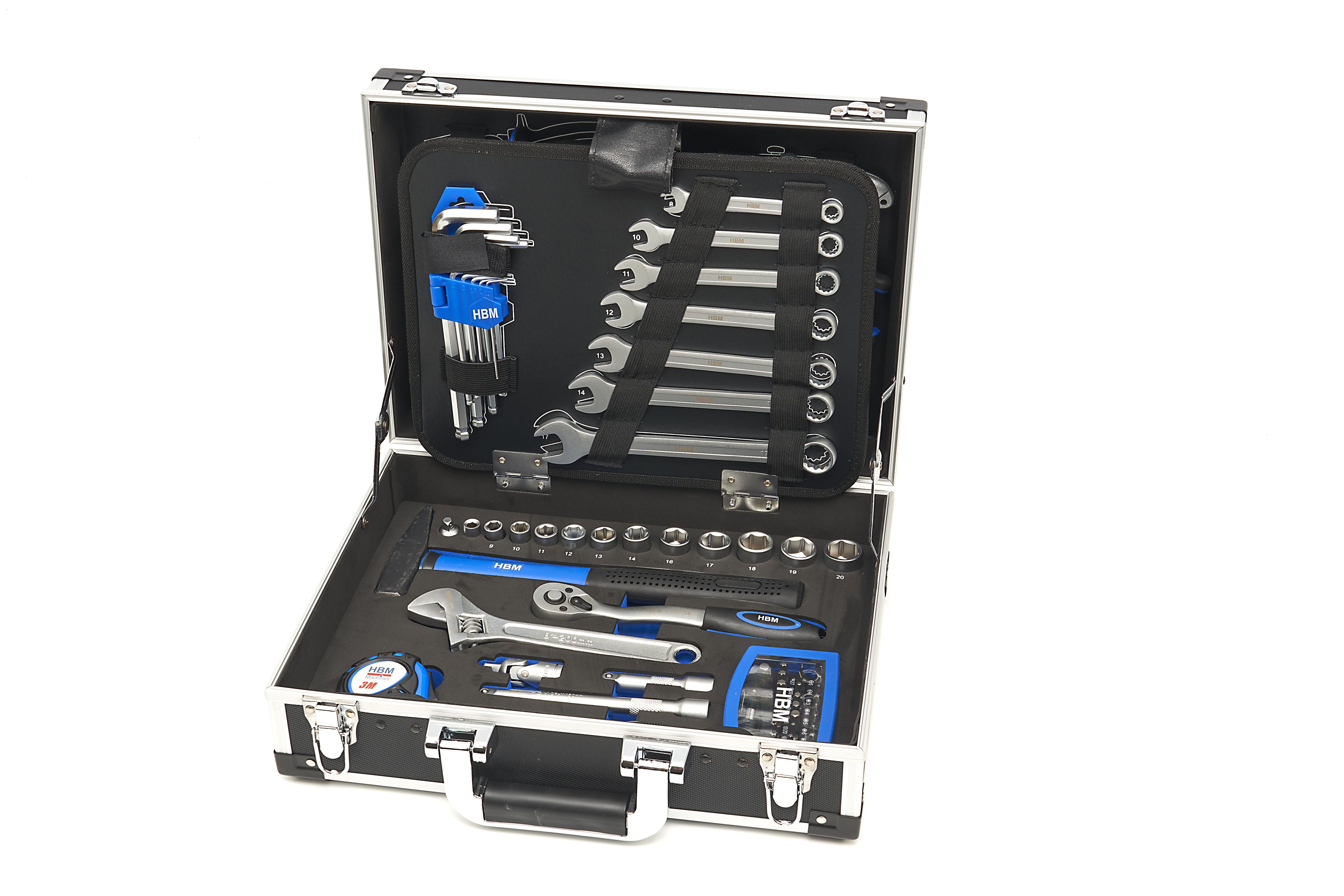 HBM 82 Delige Professionele Gereedschapskoffer, Gereedschapsset met EVA Inlay