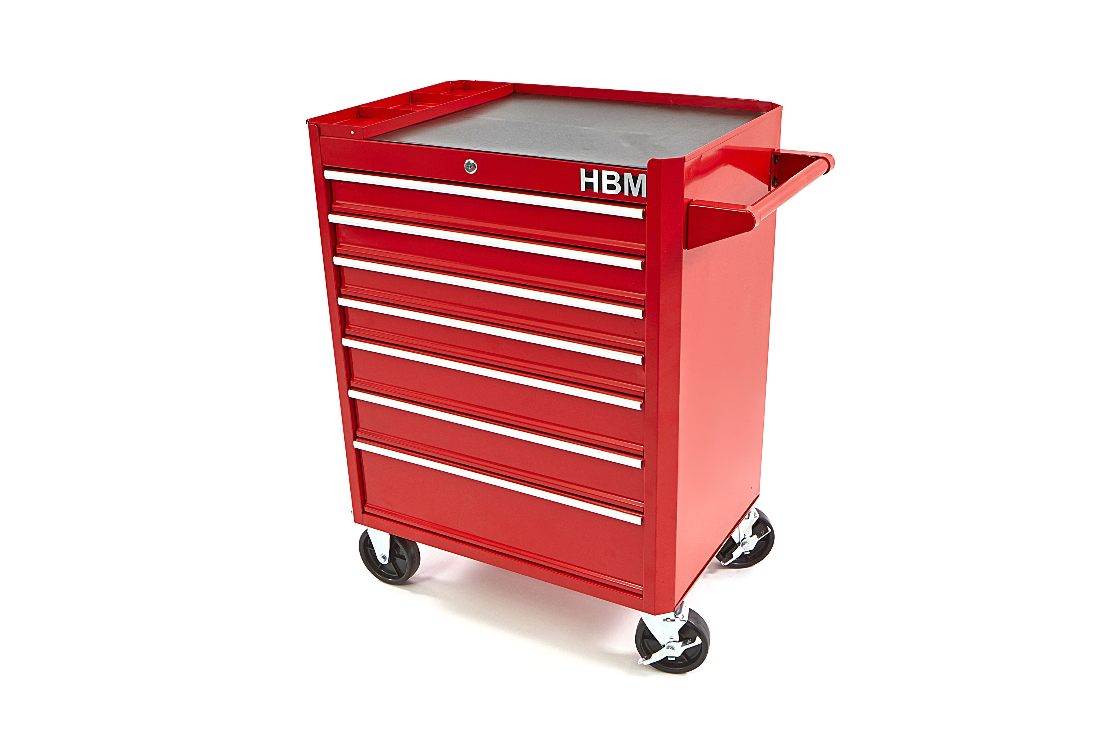 HBM gereedschapswagen met 7 laden, 66 cm, rood Image 3