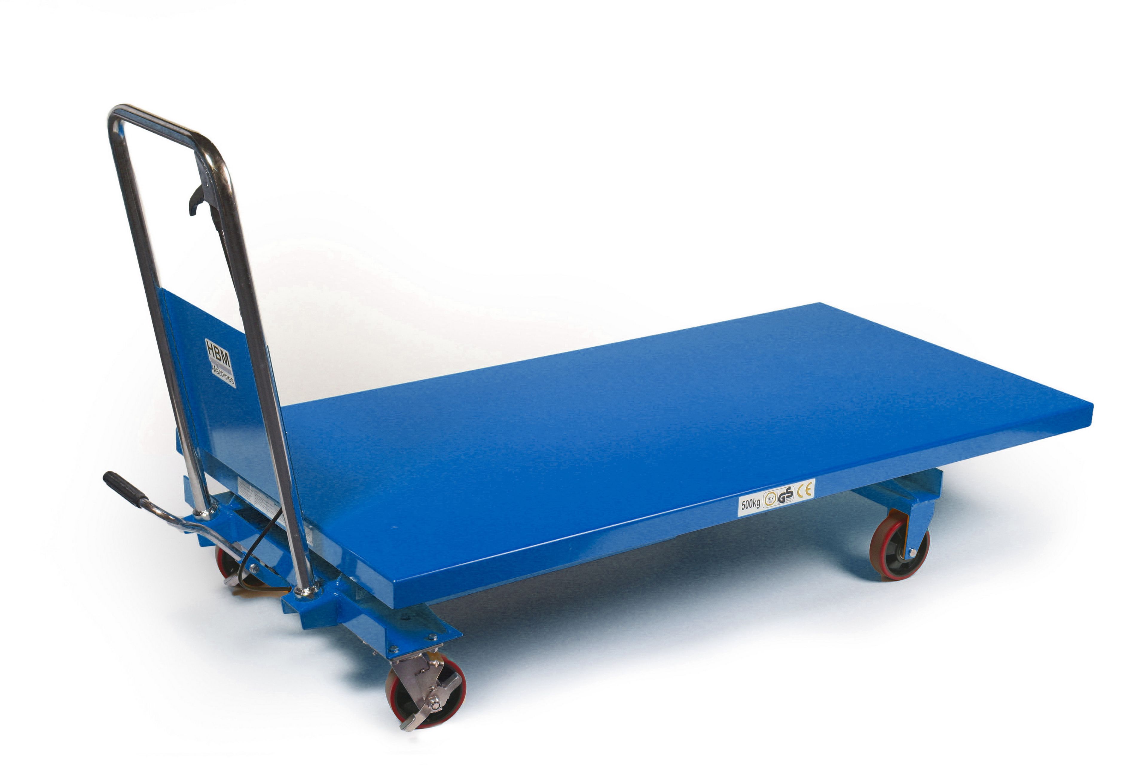 HBM table de travail / table élévatrice mobile grande 500 kg, bleu Image 2