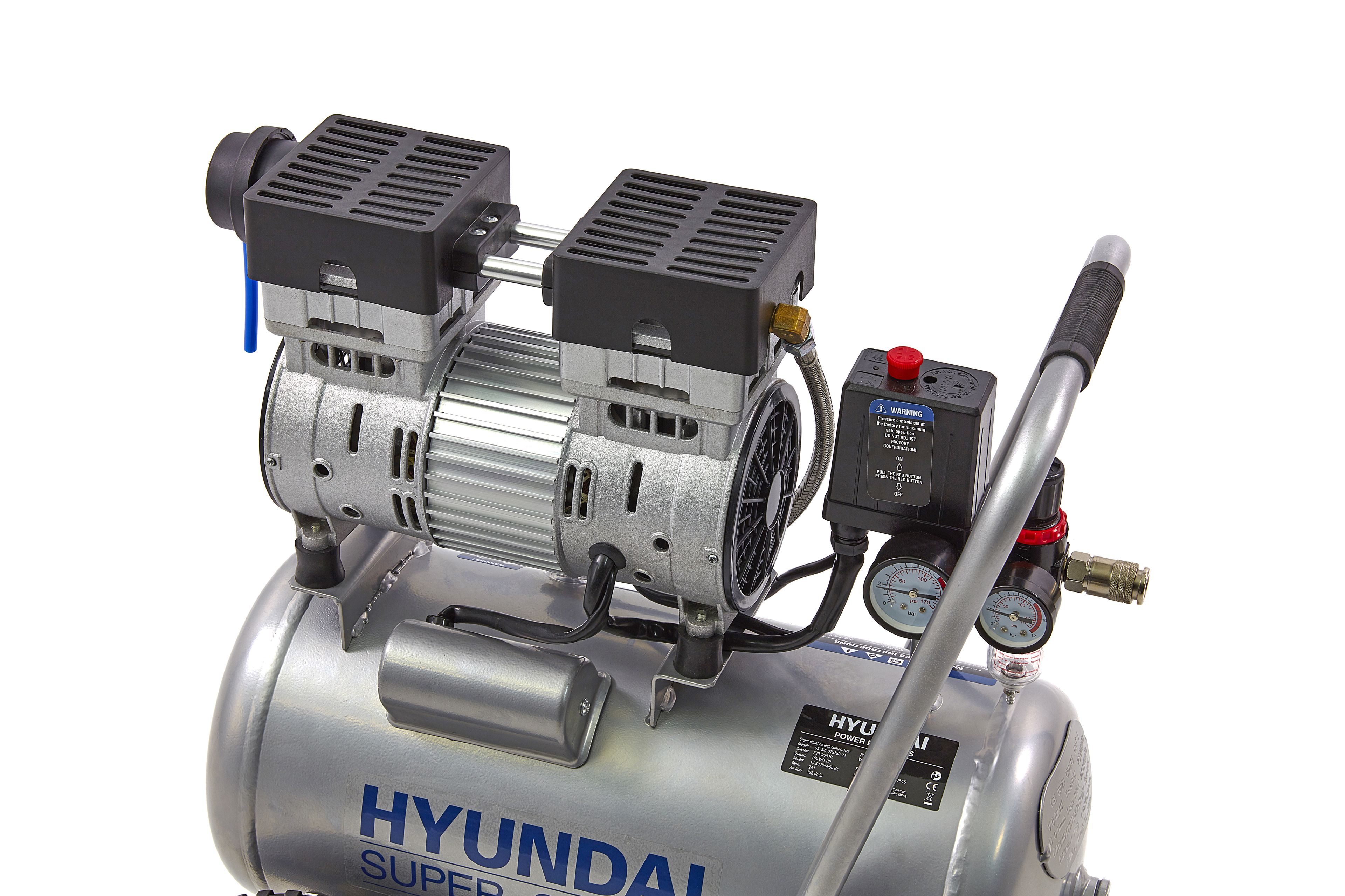 Compressore Hyundai da 24 Litri Professionale a Basso Rumore Image 5
