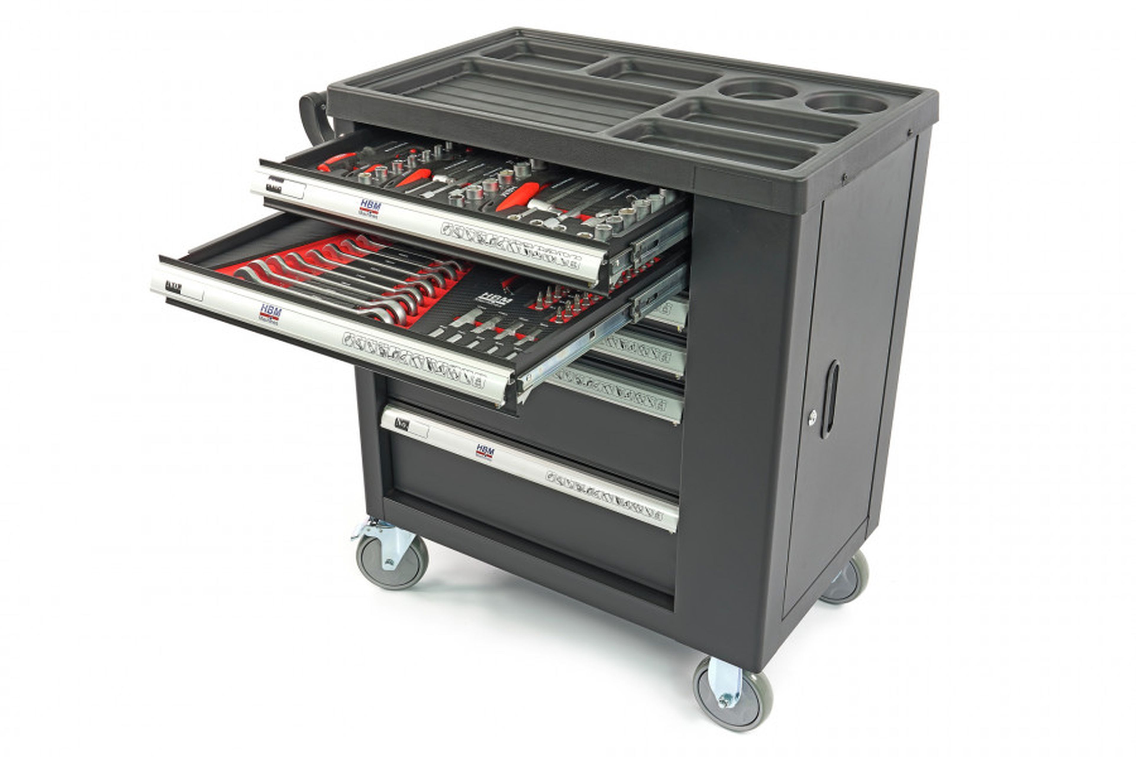 Carro de herramientas lleno HBM Premium con puerta - 154 piezas Image 17