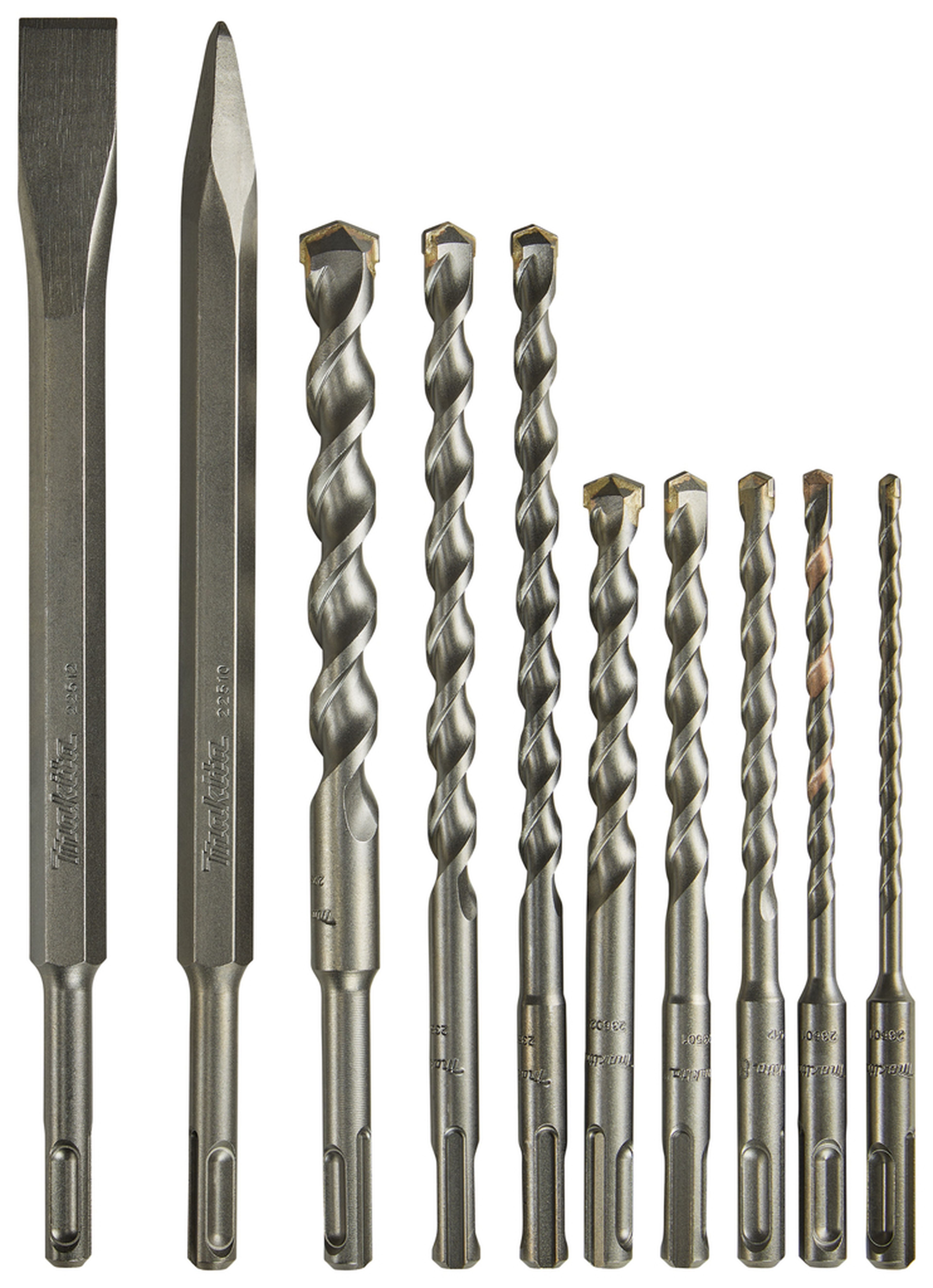 Makita betonboor-/beitelset 10 delig SDS+ D-71990 Image 2
