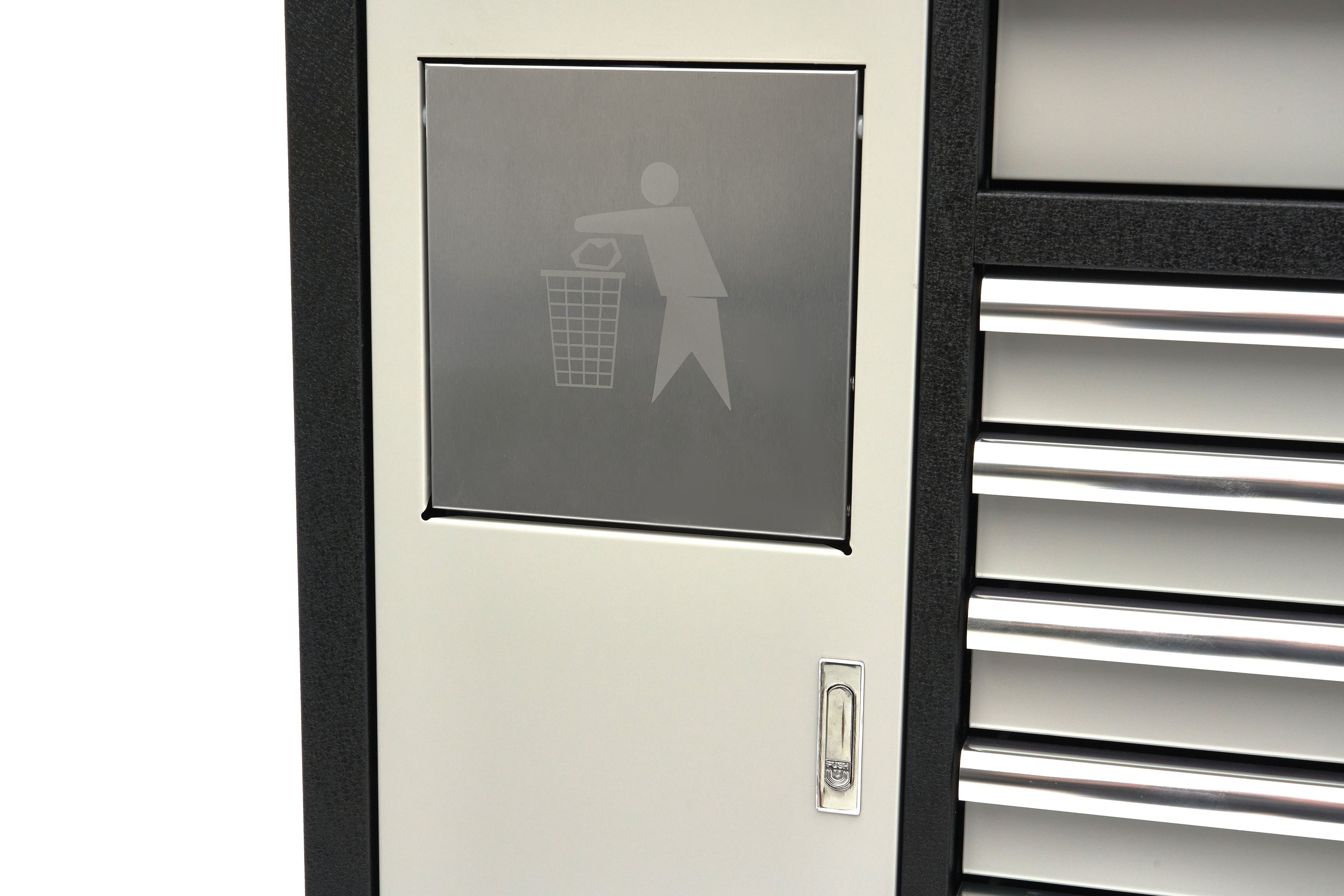 HBM Werkzeugwagen mit Holzarbeitsplatte - 168 cm - Grau Image 12