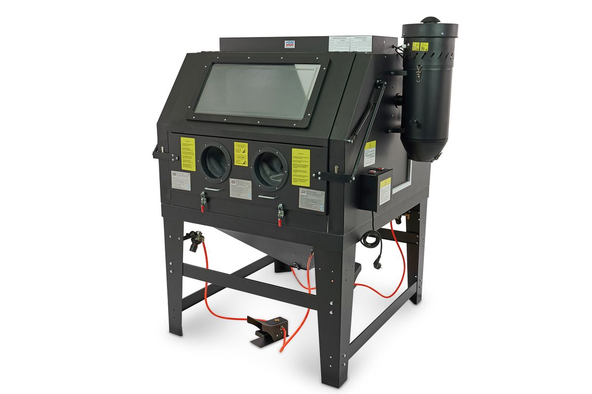 HBM Cabina de granallado SBC 1200 con aspiración - NEGRO