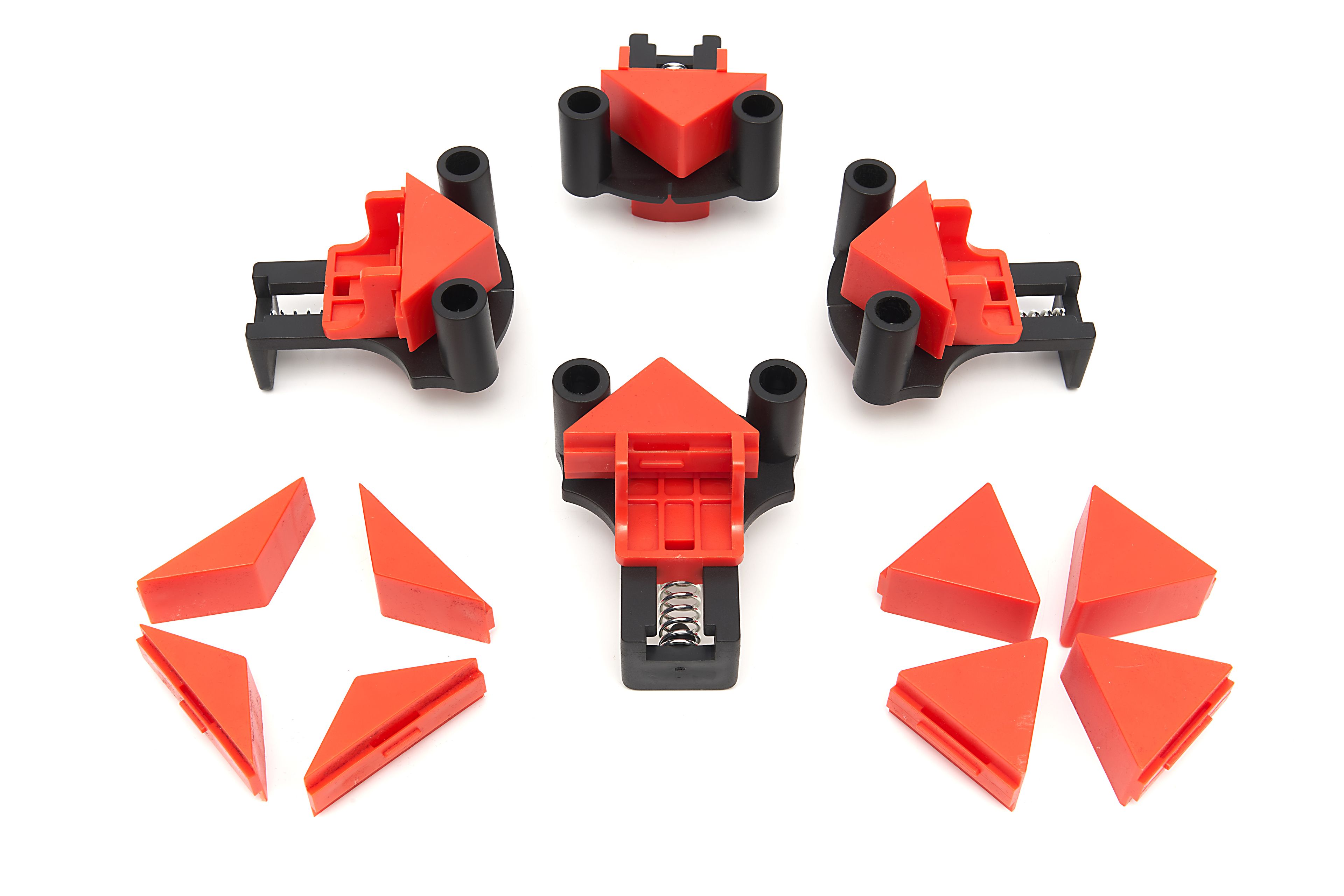 HBM 4 Delige Hoekklemmenset, Lijmklemmenset Met 3 sets Mallen van 60, 90 en 120 Graden Image 2