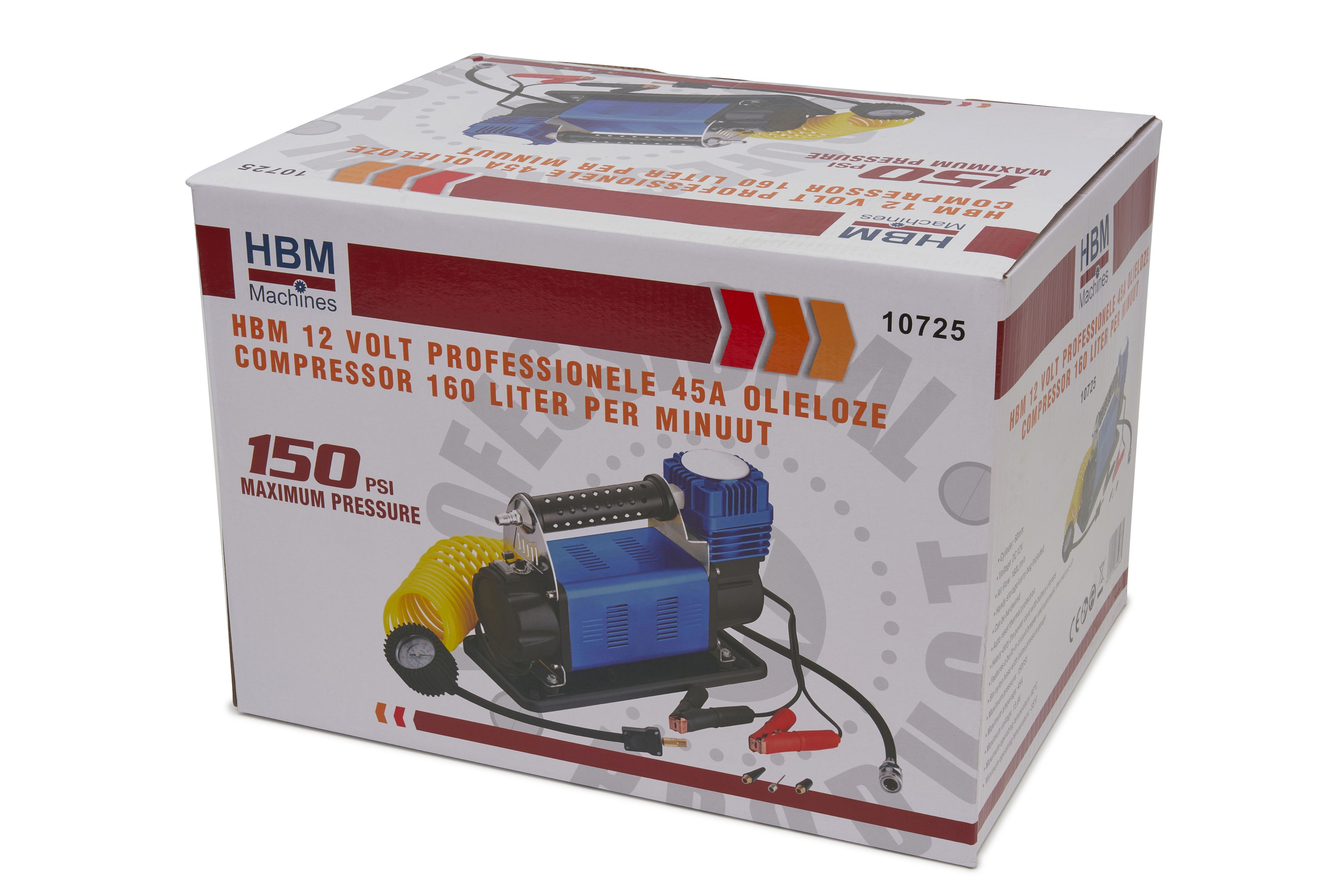 HBM Compresseur sans huile professionnel 12 V 45 A 160 litres par minute Image 12