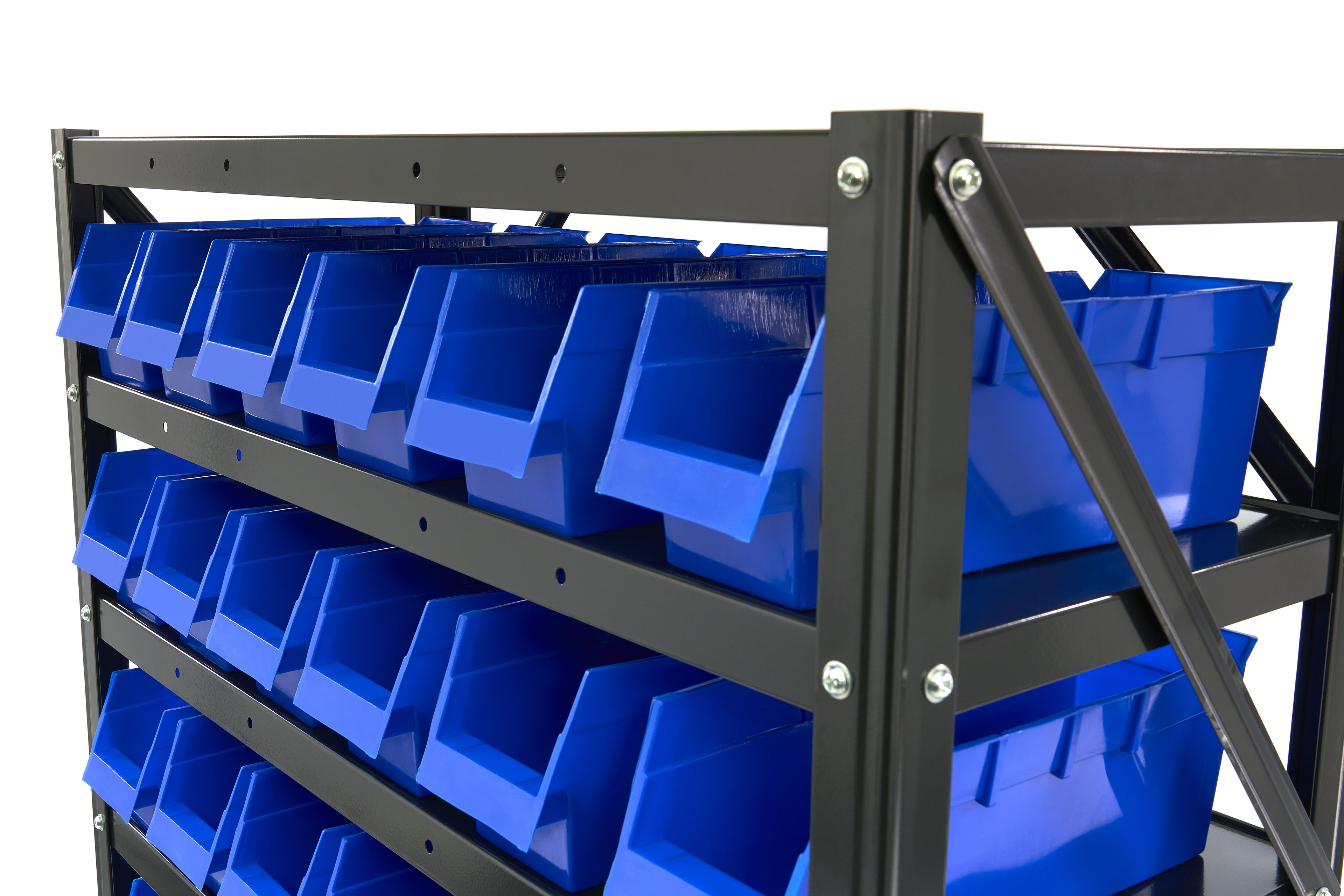 HBM Armario de contenedores, sistema de almacenamiento, estantería con 60 cajas de almacenamiento Image 5