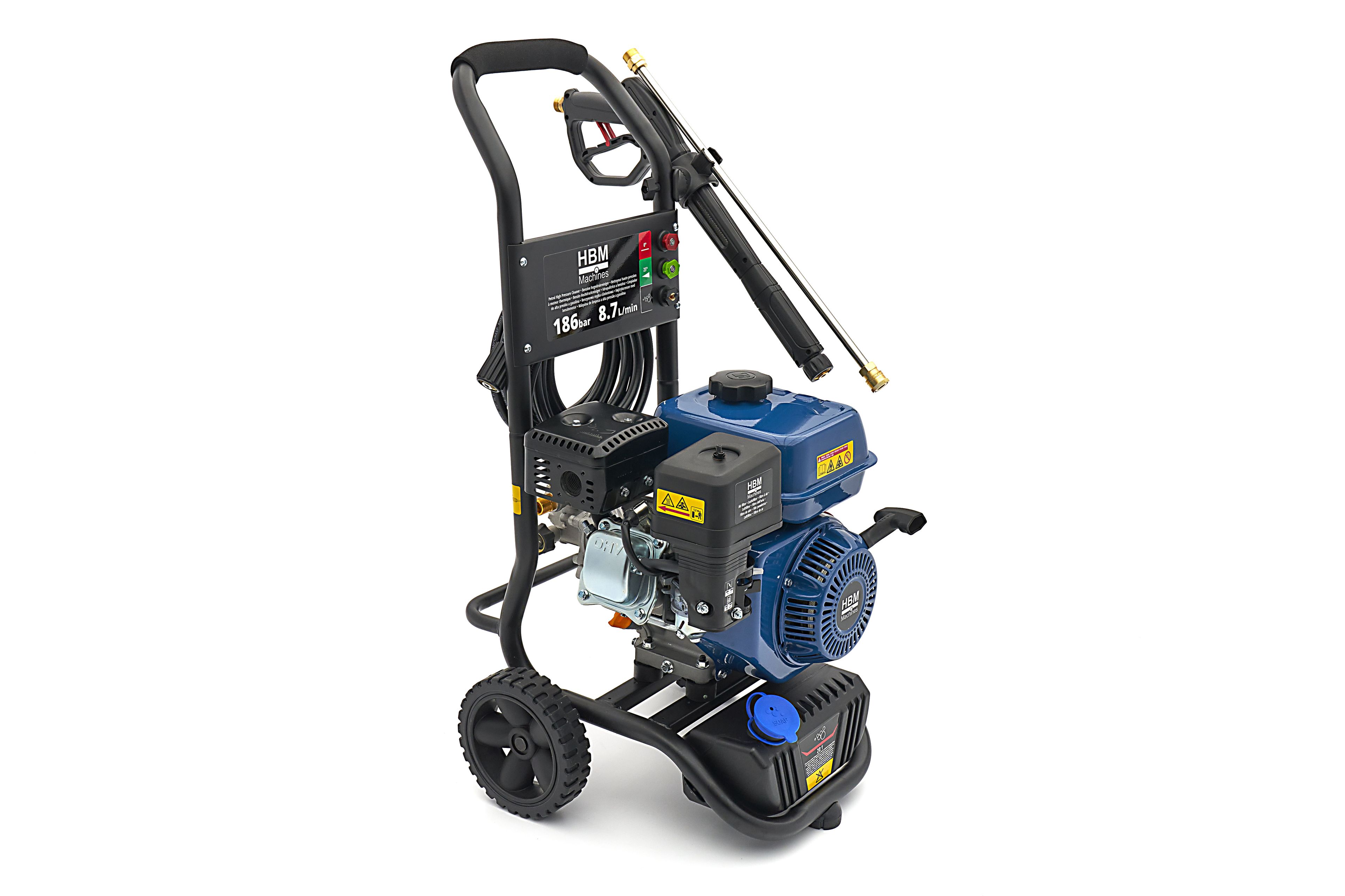 HBM benzine hogedrukreiniger 186 bar 8,7L/min 196cc Image 5