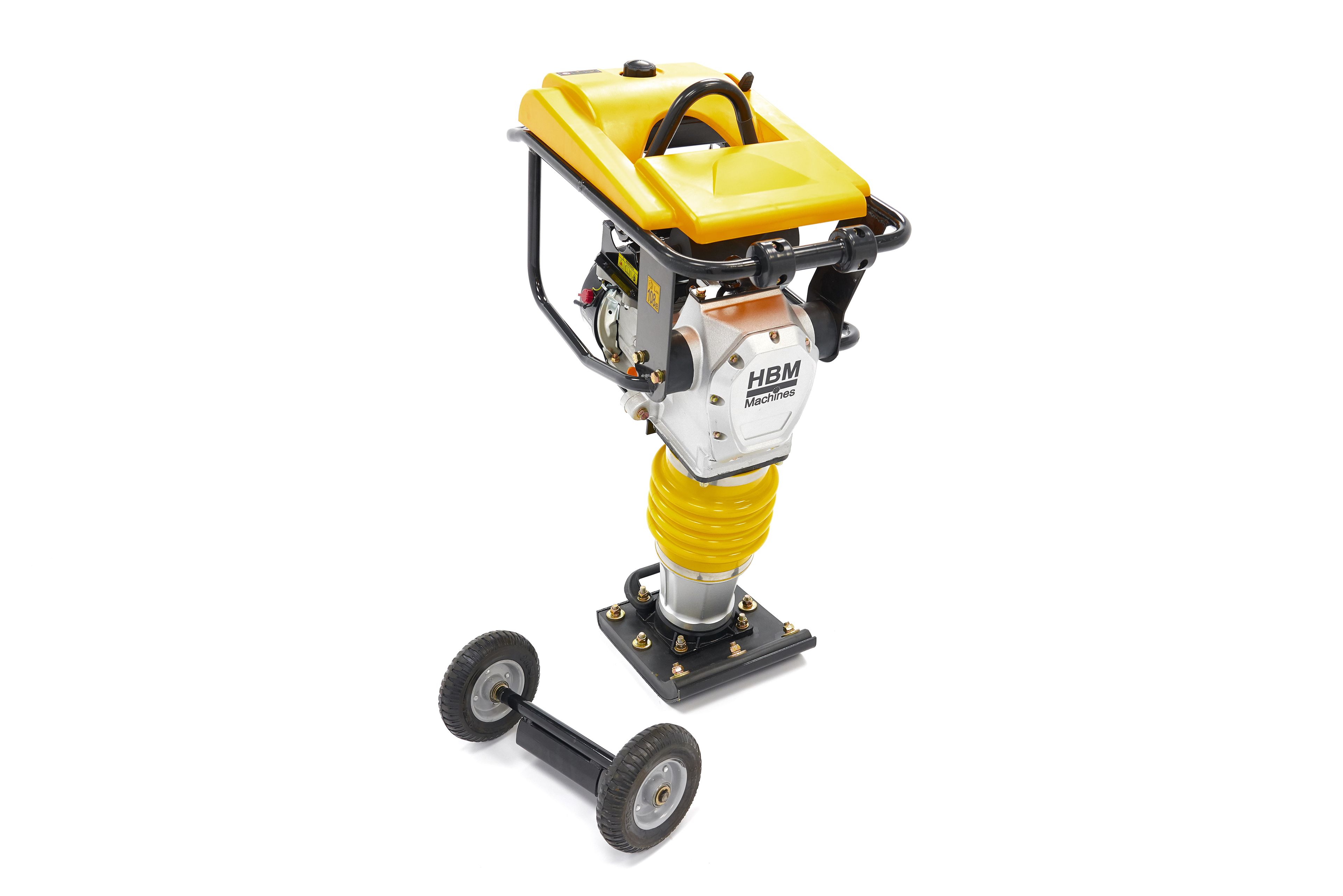 Plaque vibrante HBM Professional 6.5 PK, sabotage vibrant avec jeu de roues et couvercle de moteur Image 9