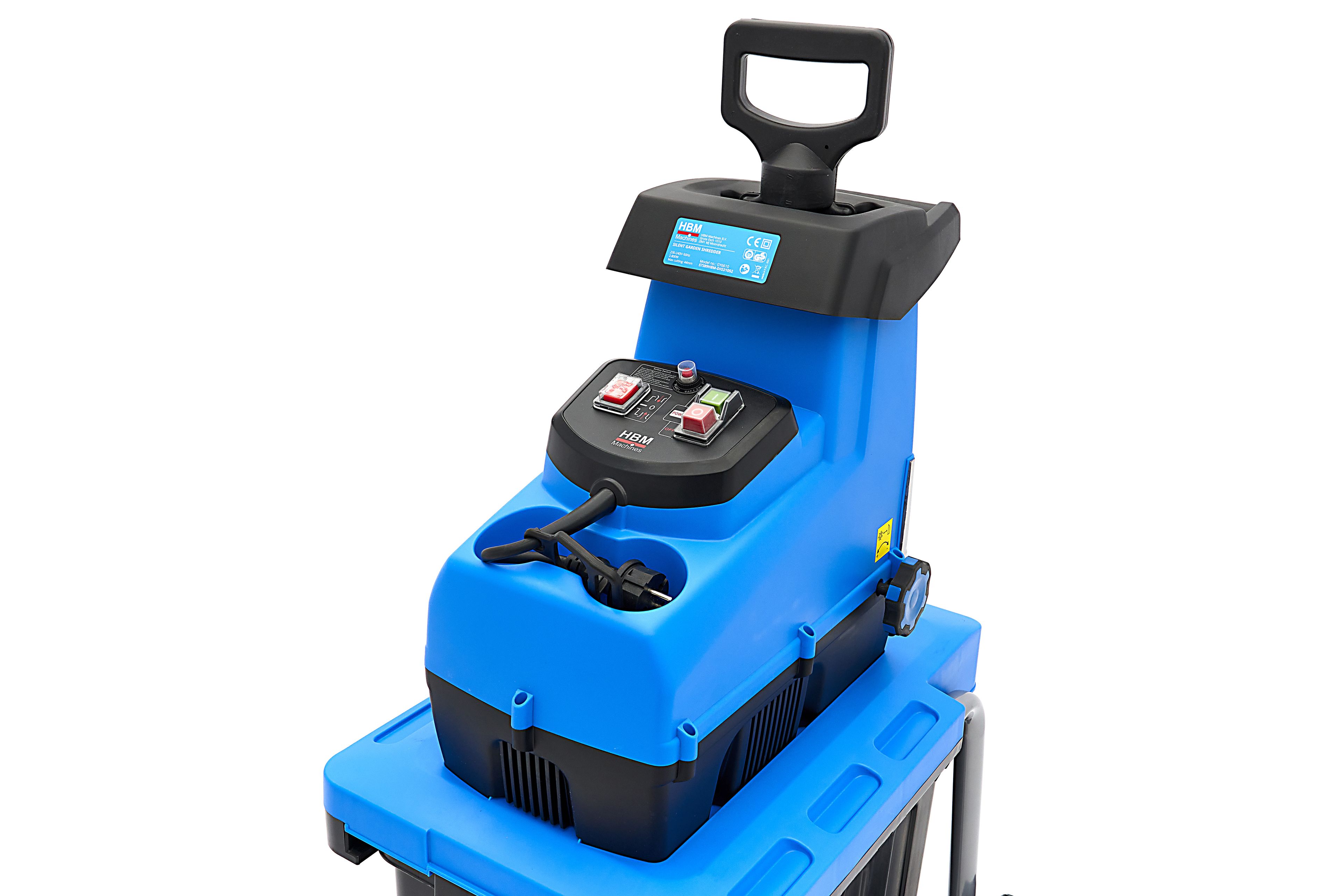 HBM Broyeur électrique silencieux 2 800 W - Broyeur de jardin / Déchiqueteuse pour branches de 45 mm Image 7