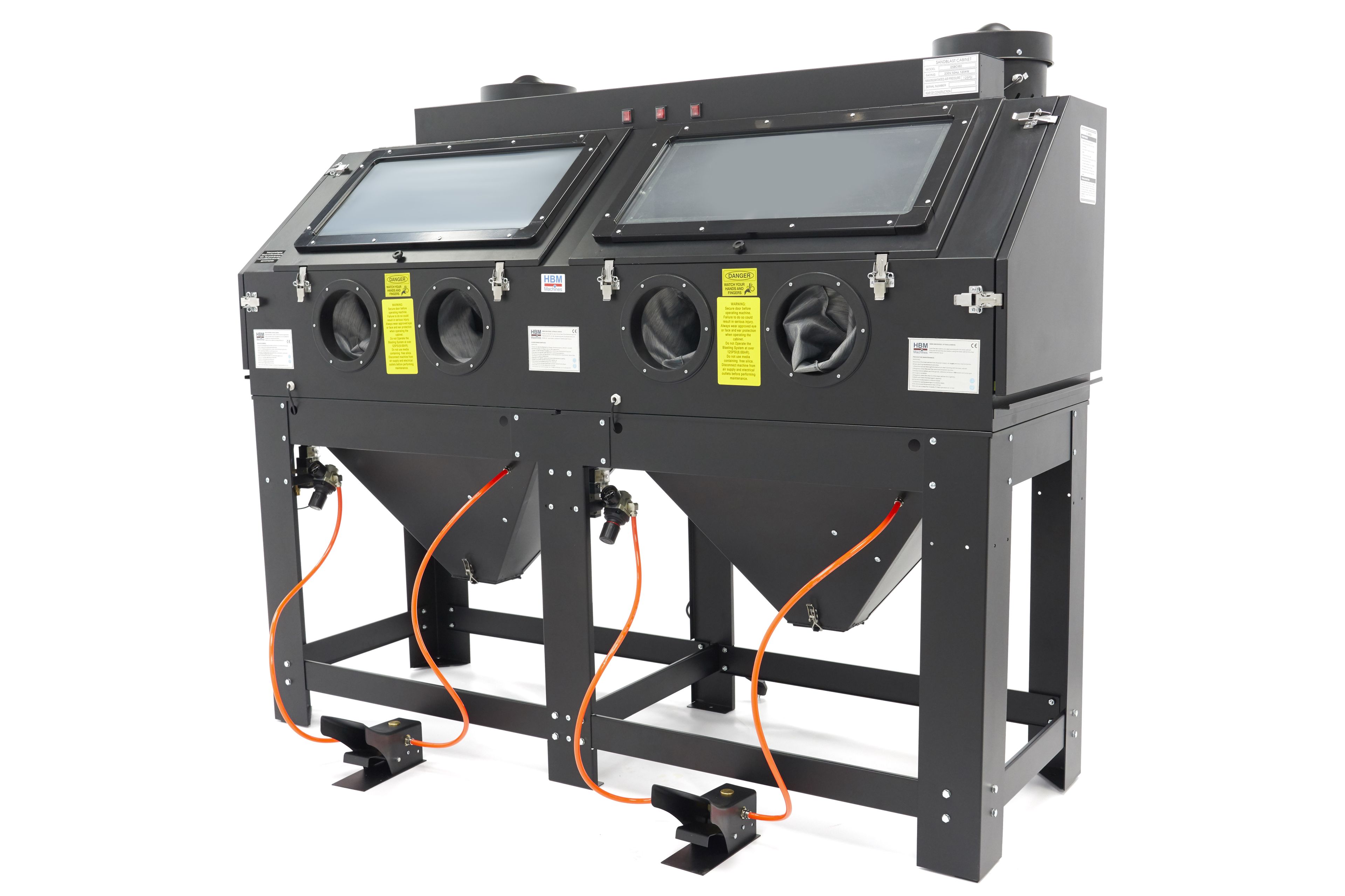 Cabine de sablage double HBM SBC 880 avec 2 ventilateurs d'extraction Image 20