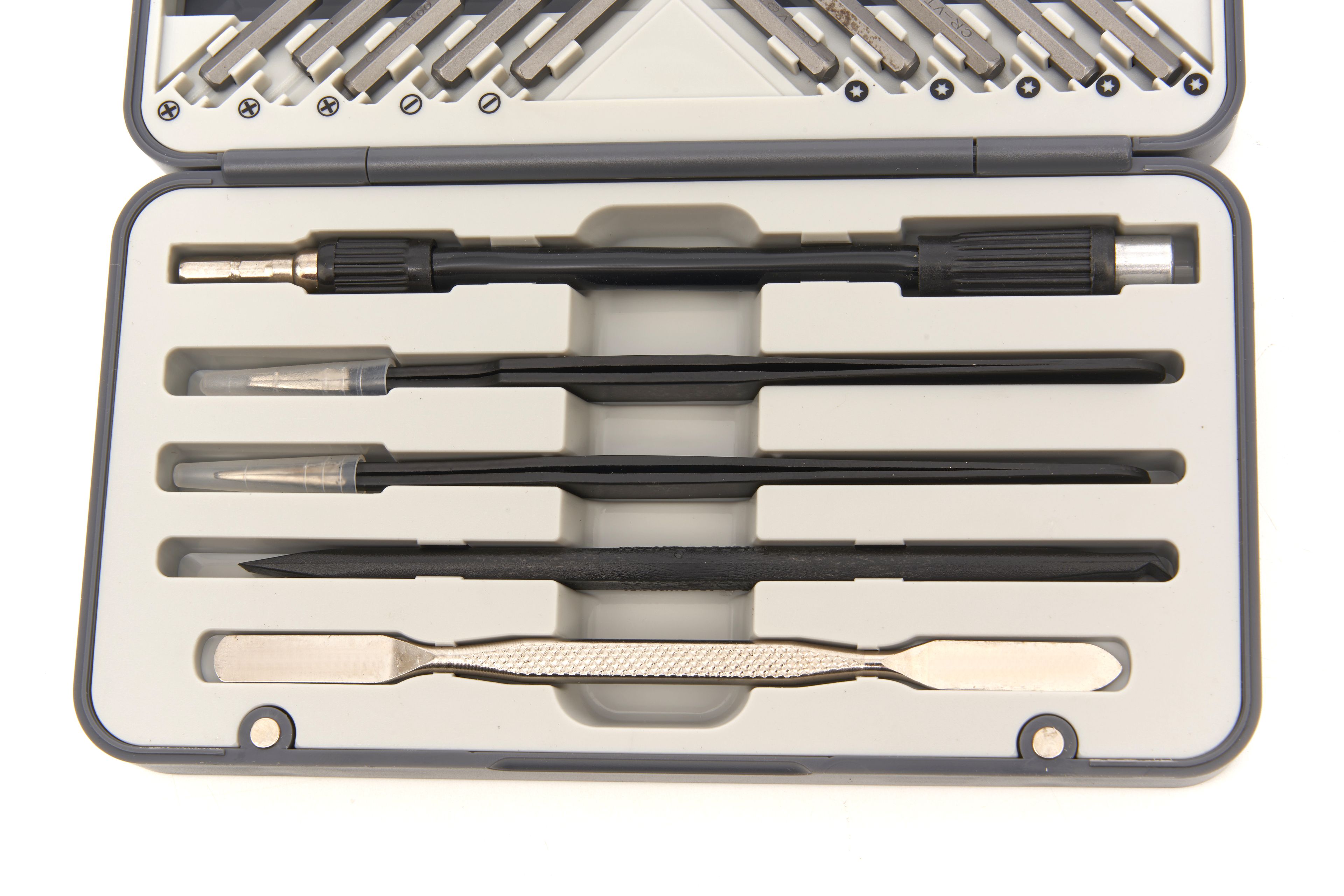 HBM 26 pièces tournevis de précision, jeu d'embouts avec extension flexible, 2 pinces à épiler Image 4