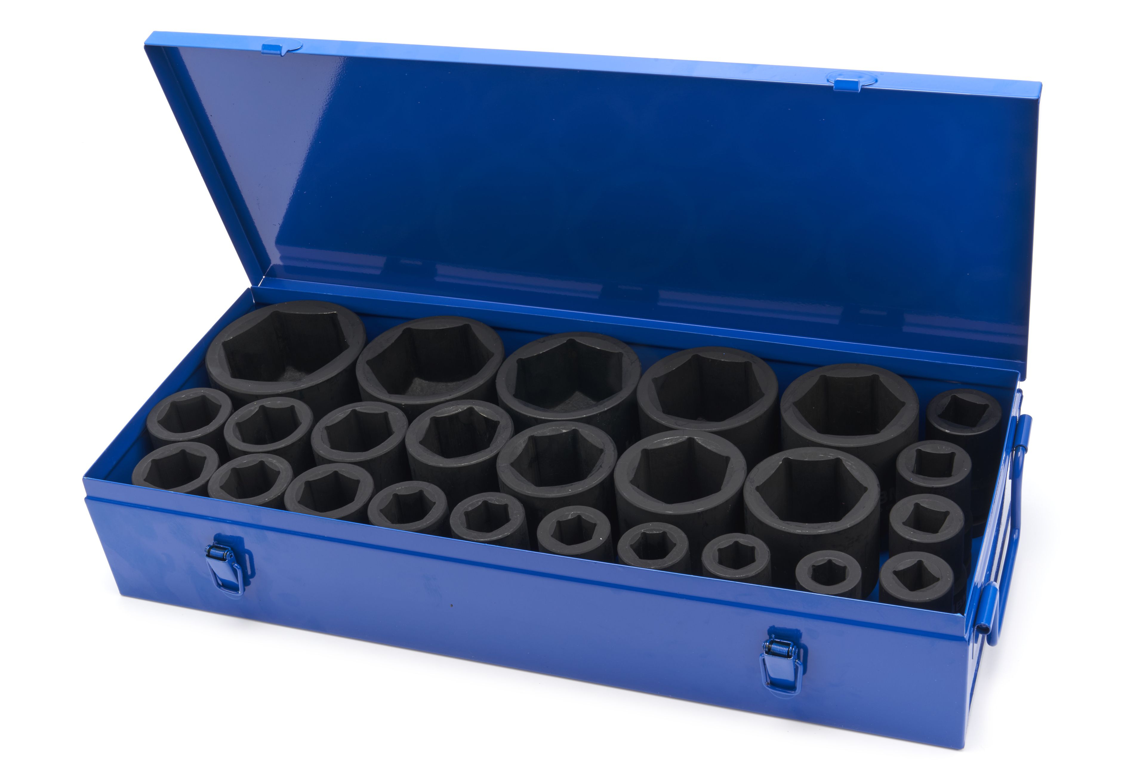 HBM krachtdoppenset zeskant 1 inch, 17 - 75 mm, 25-delig