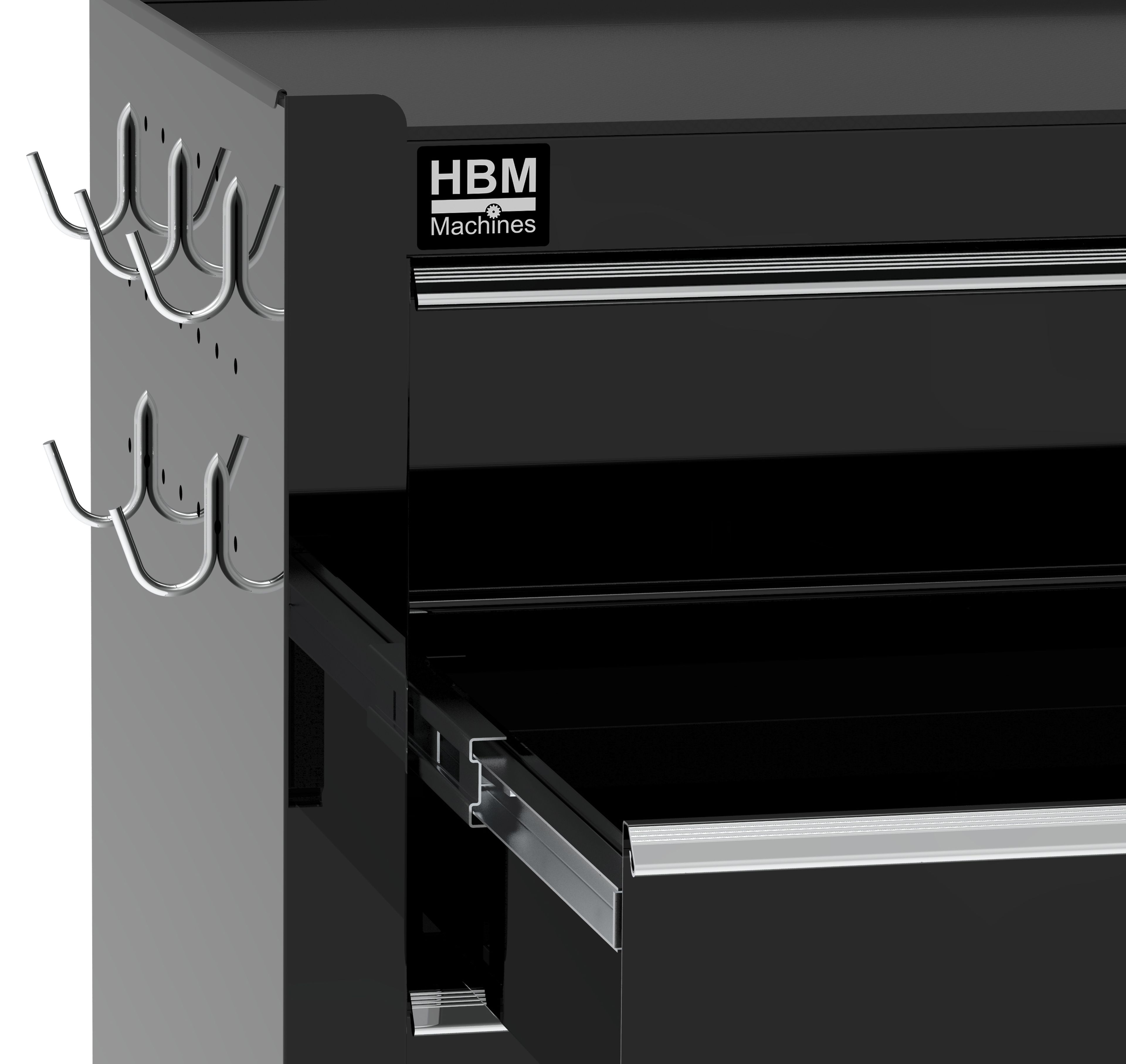 HBM gereedschapswagen 5 laden, 62 cm, zwart Image 3