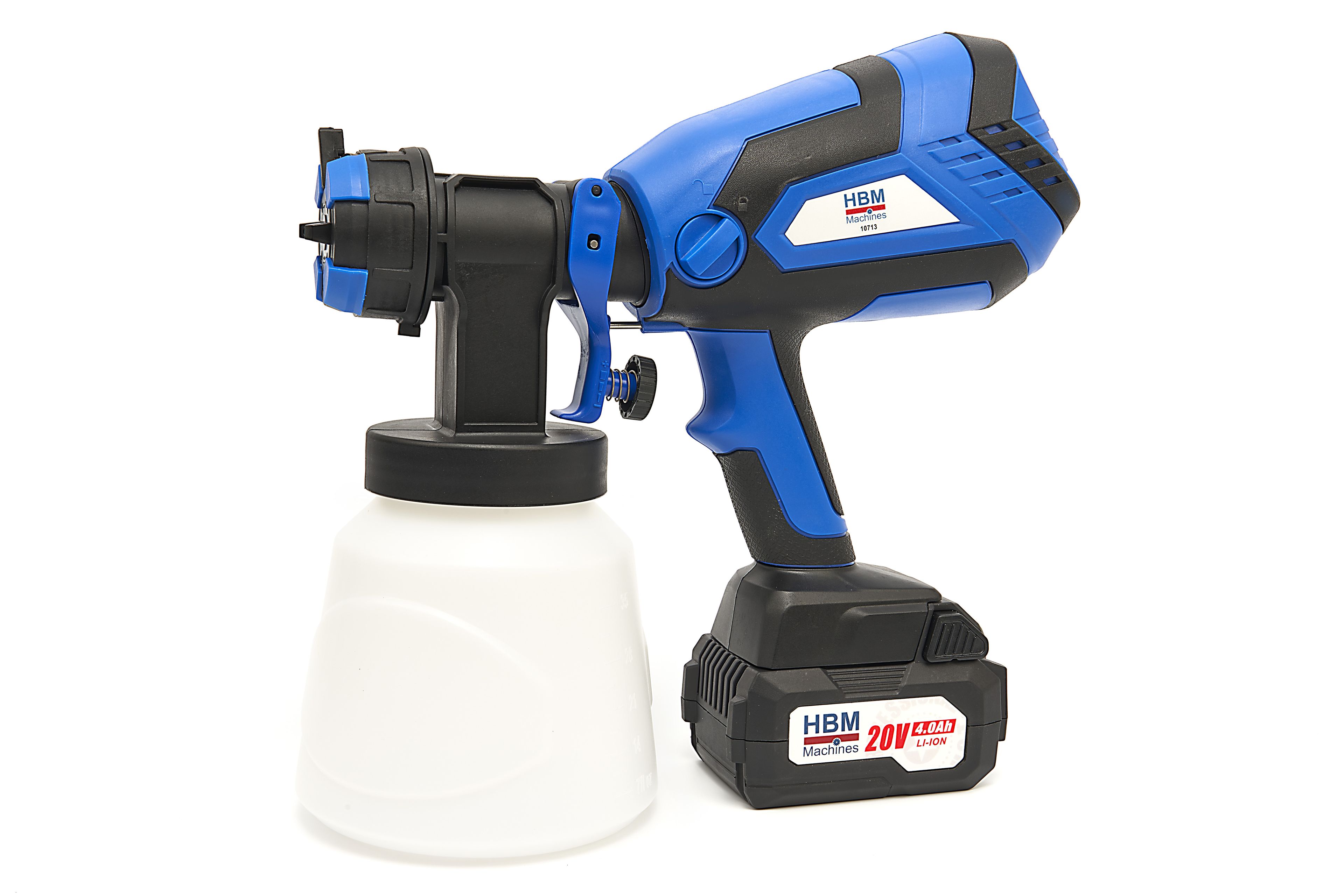 HBM 20 Volt 4.0AH Draagbare Elektrische Verfspuit Inclusief 2 Accu's Met 1000 ML Reservoir Image 3