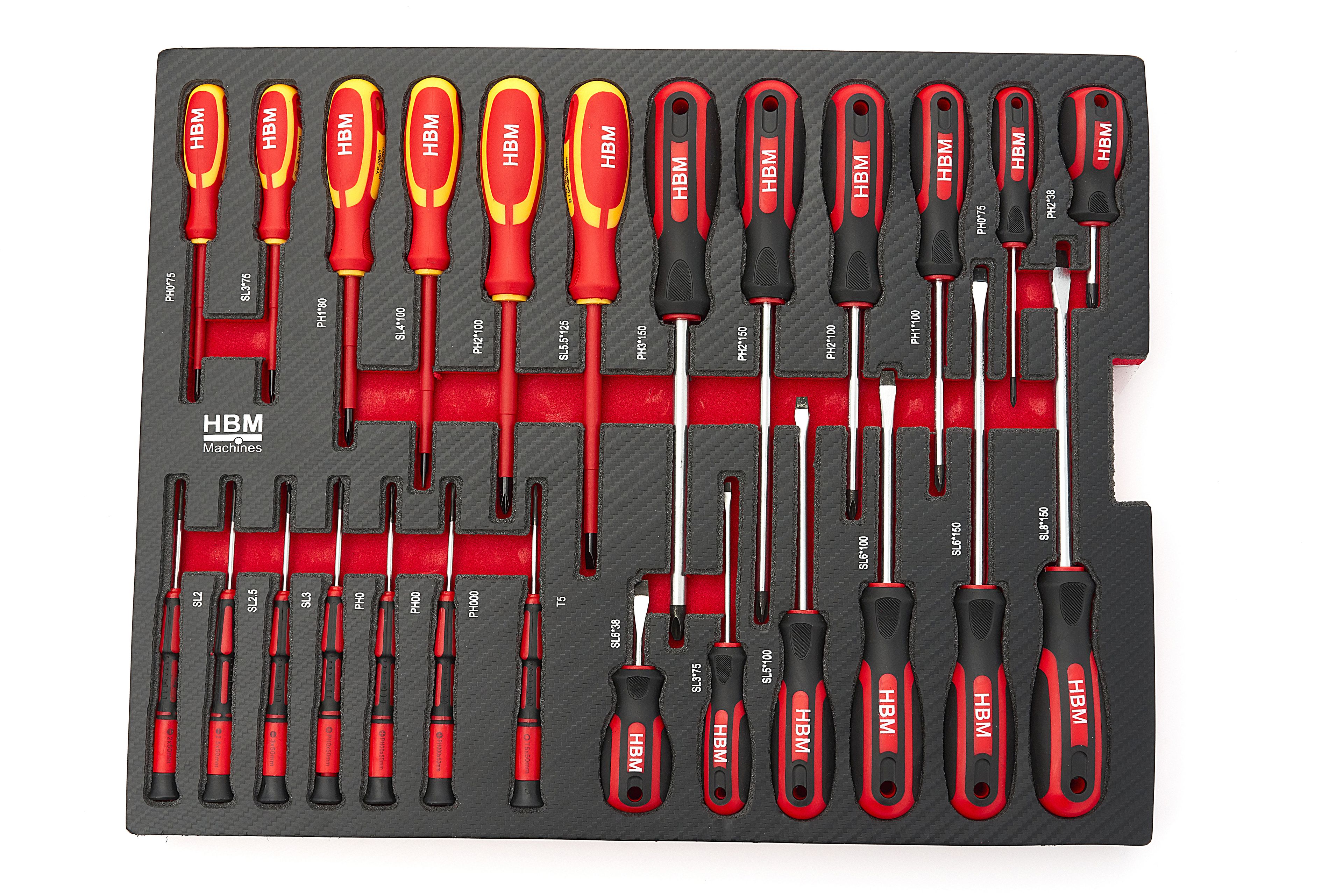 HBM Professional Caja de herramientas de 238 piezas, carro de herramientas con incrustaciones de carbono Image 9