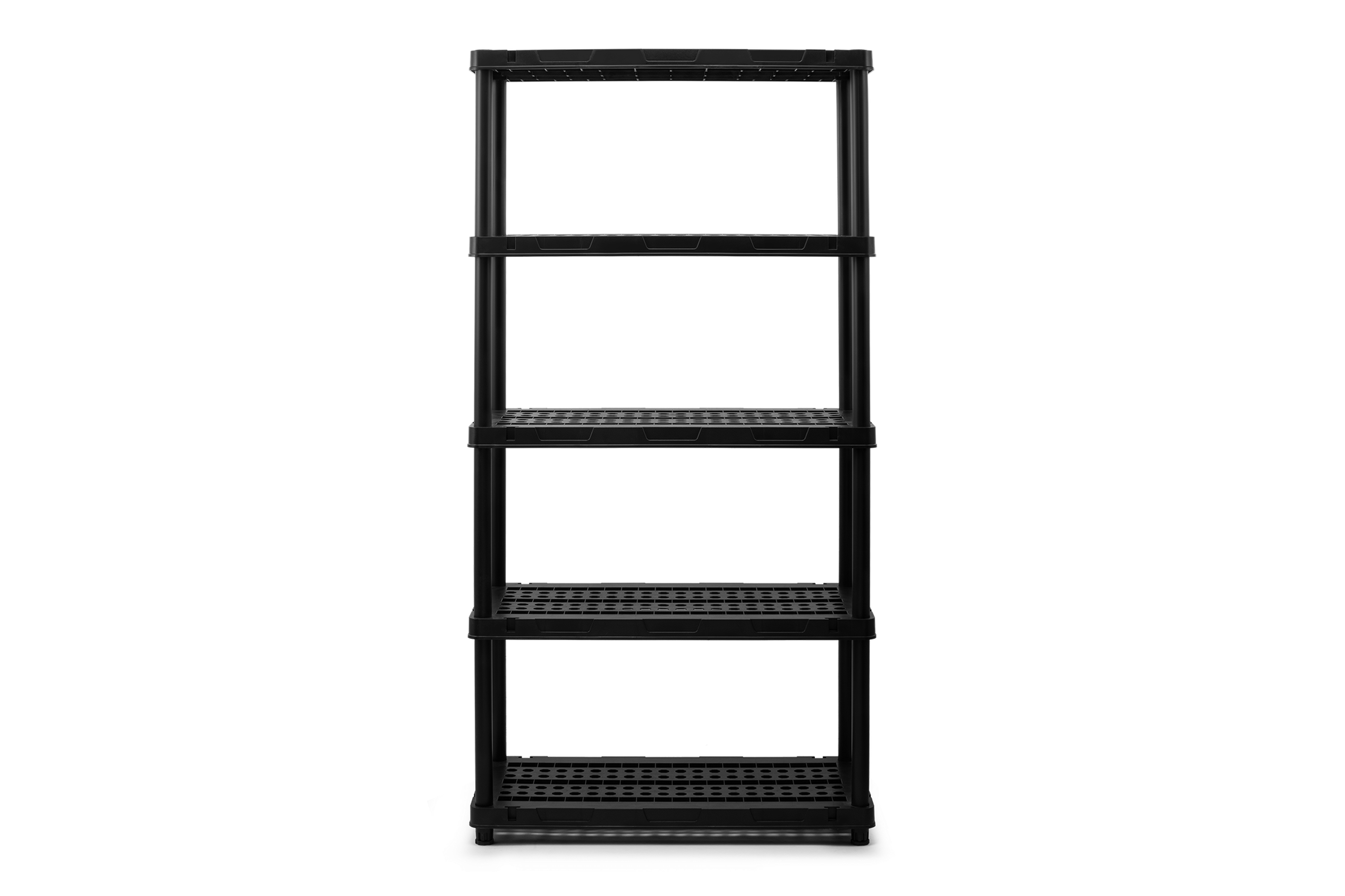 HBM kunststof stellingkast 5 x 75 kg, met kliksysteem, zwart Image 2