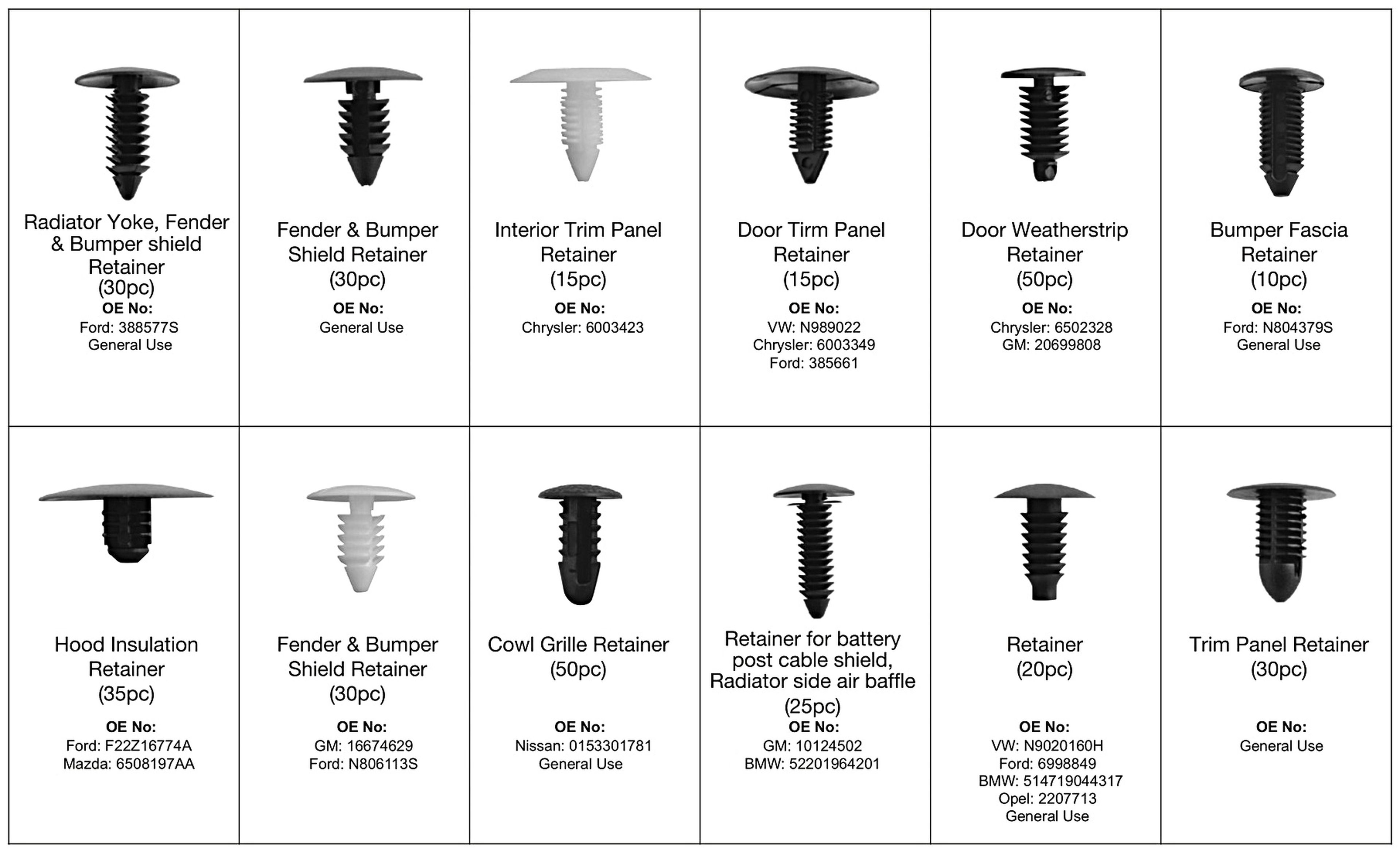 HBM 340 tlg. Universal-Polsterklammern-Sortiment Image 2